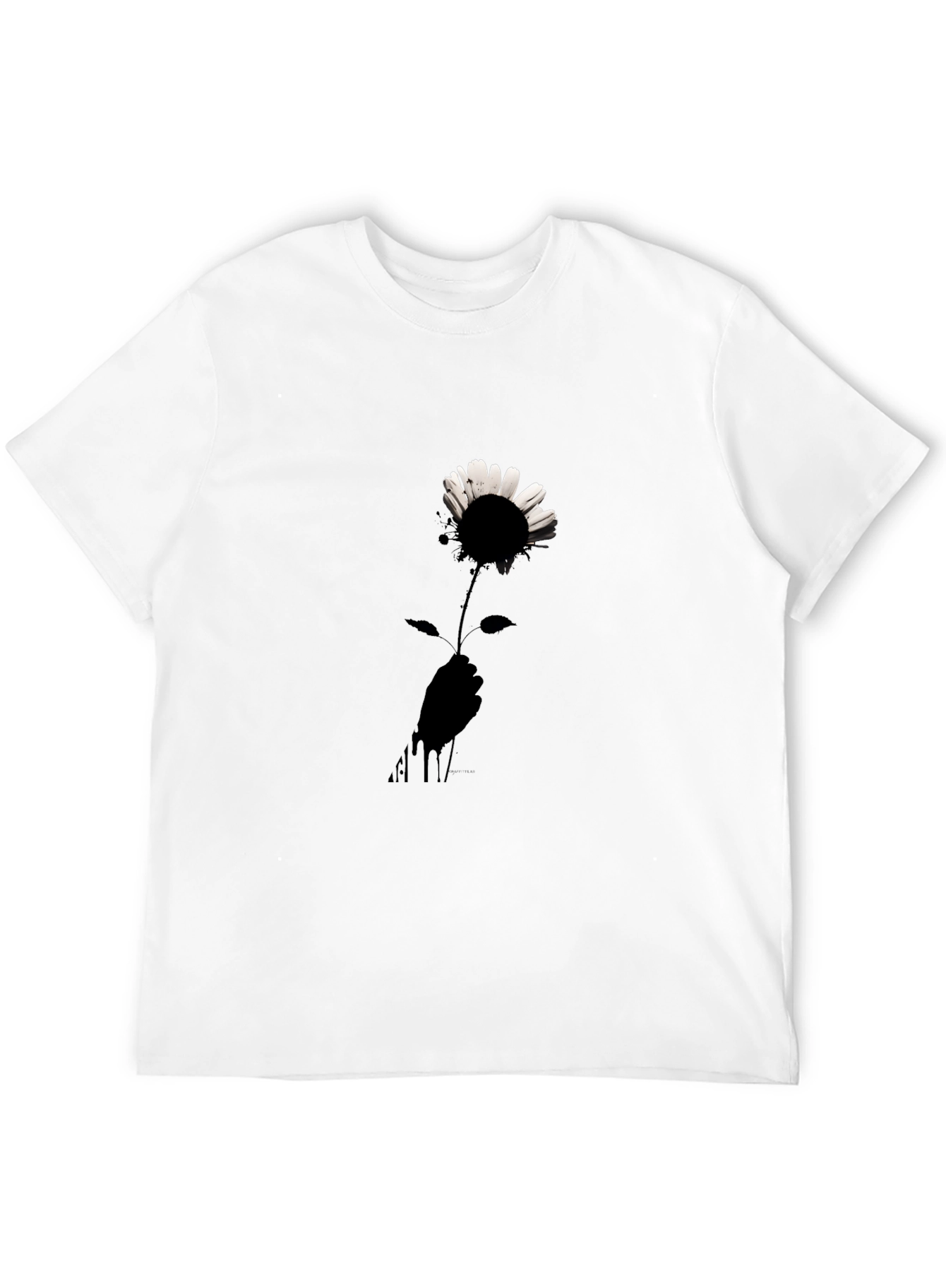 Black Graphic Tee - Ink Daisy