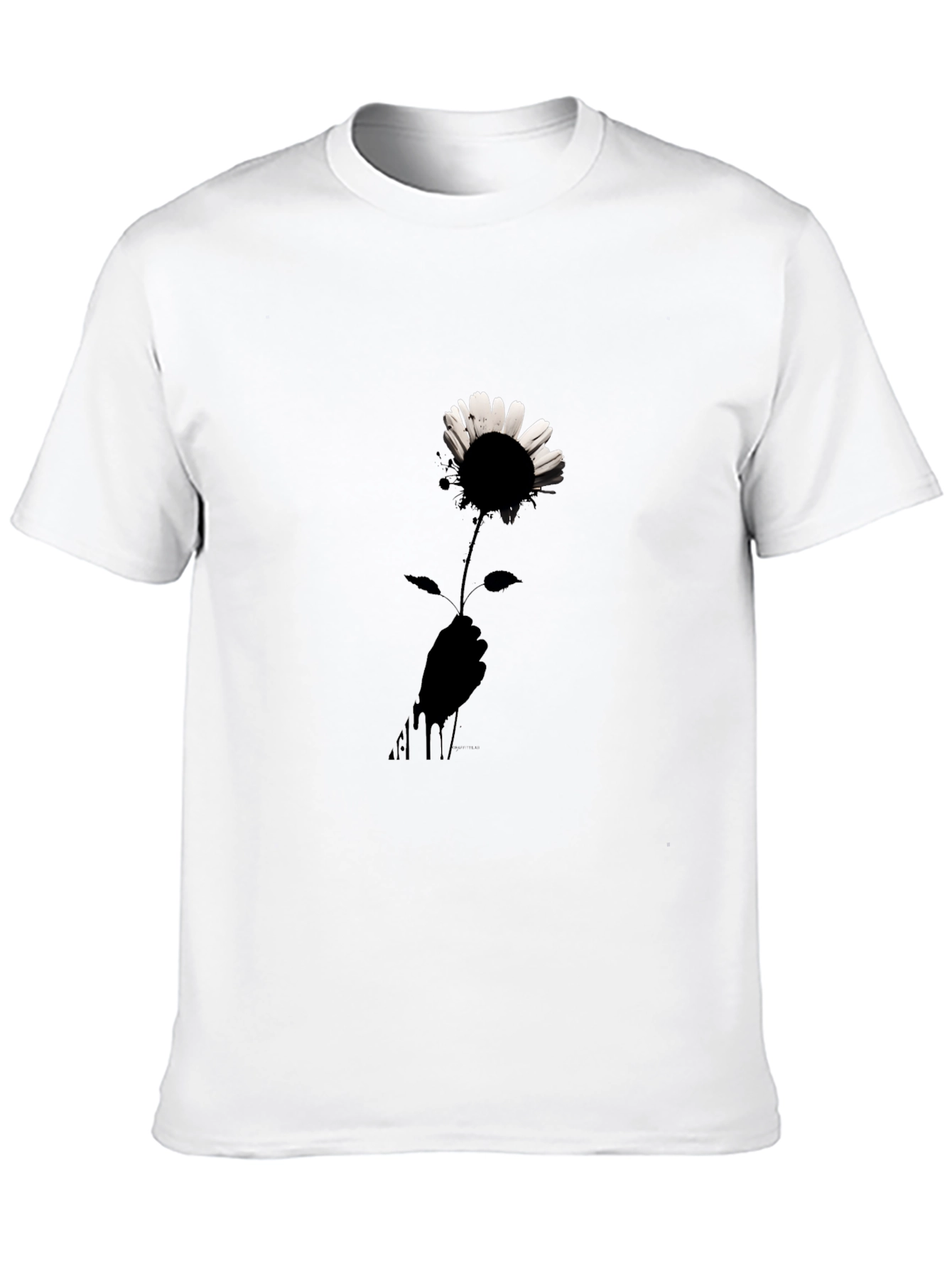 Black Graphic Tee - Ink Daisy
