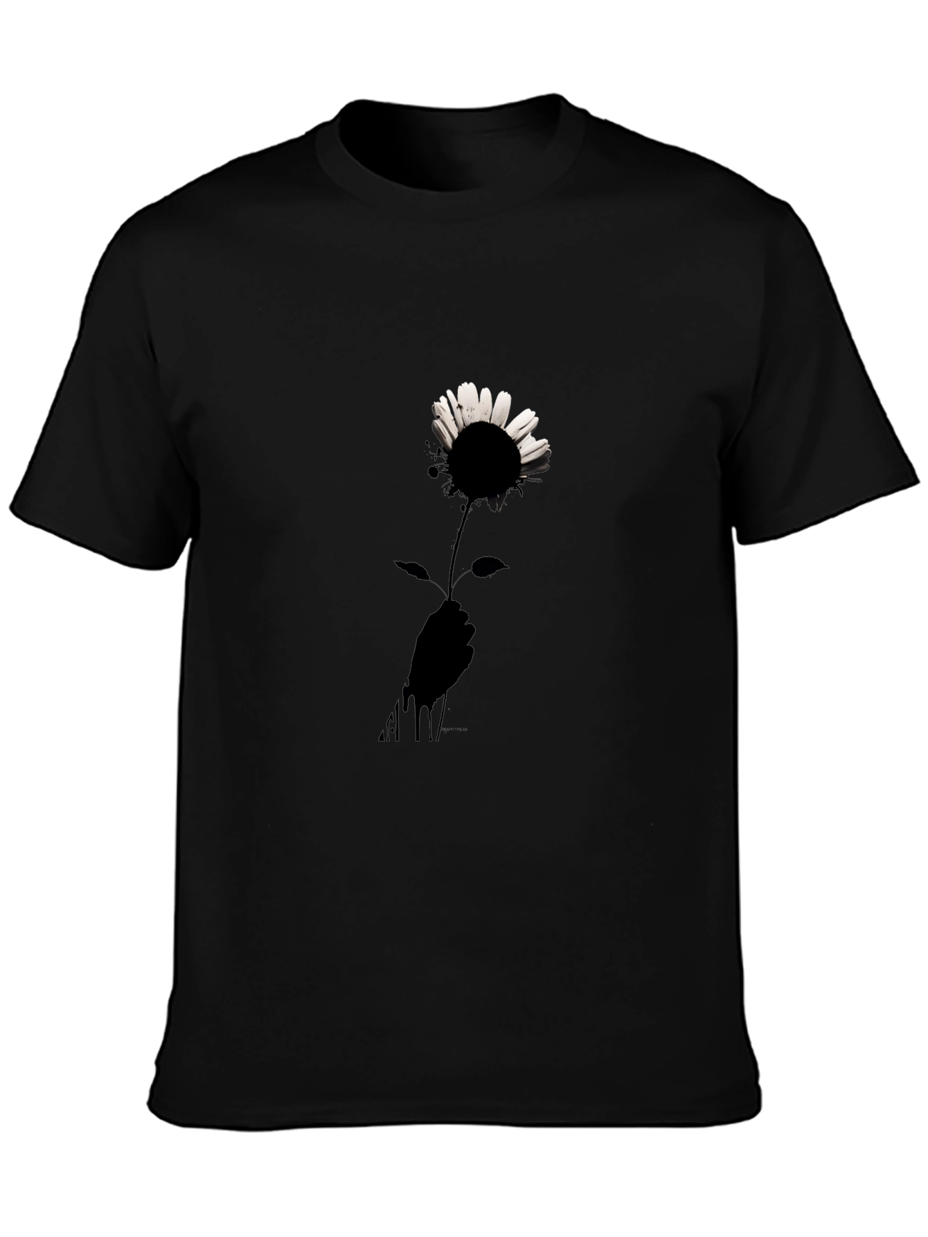 Black Graphic Tee - Ink Daisy