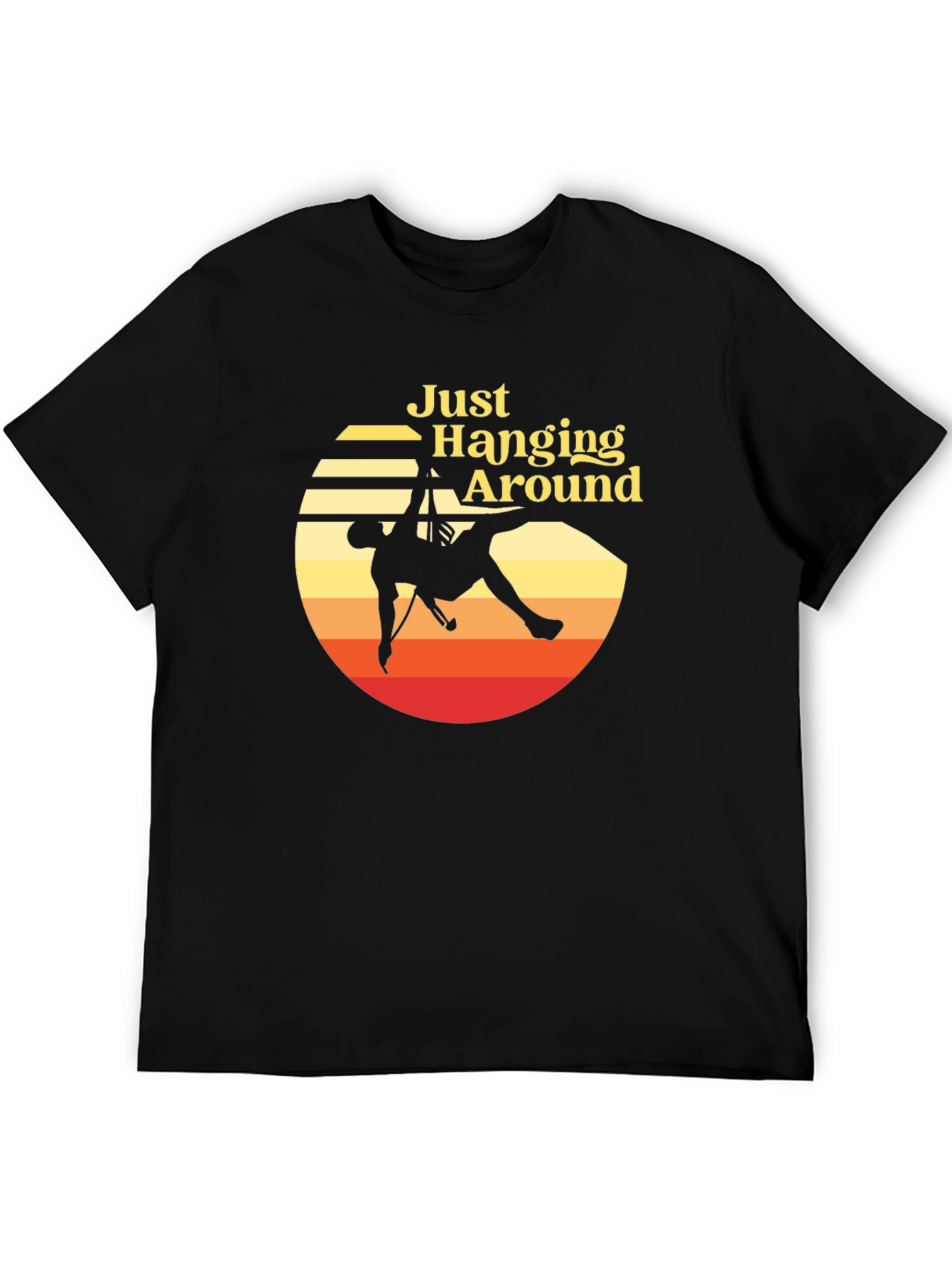 Just Hanging Around Rock Climbing Graphic T-Shirt