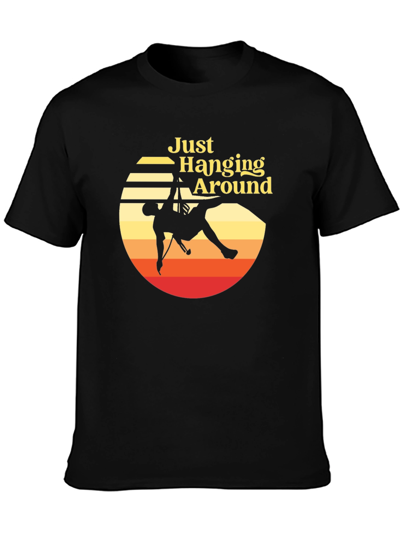 Just Hanging Around Rock Climbing Graphic T-Shirt