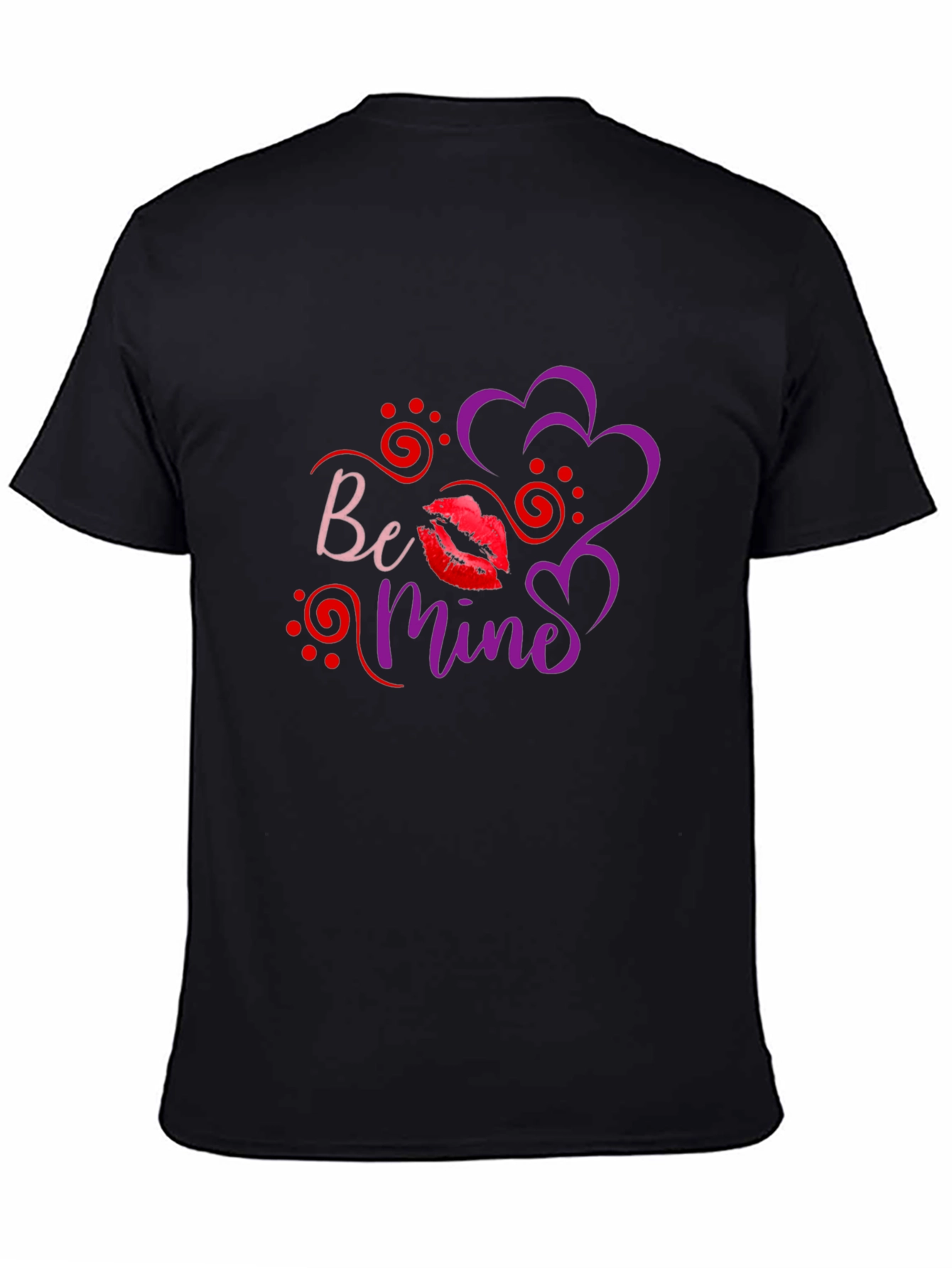 Be Mine Valentines Day Black T-Shirt