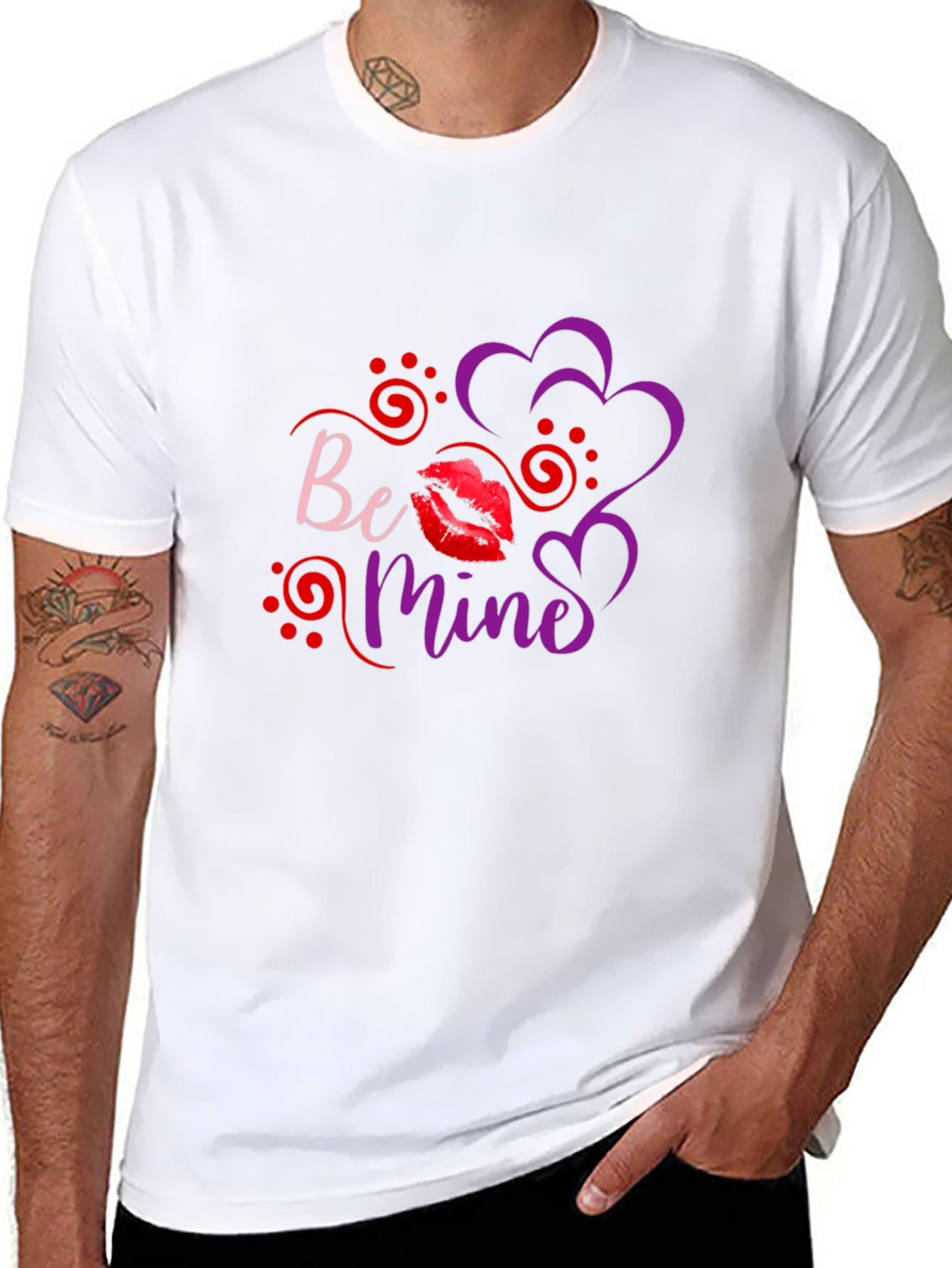 Be Mine Valentines Day Black T-Shirt