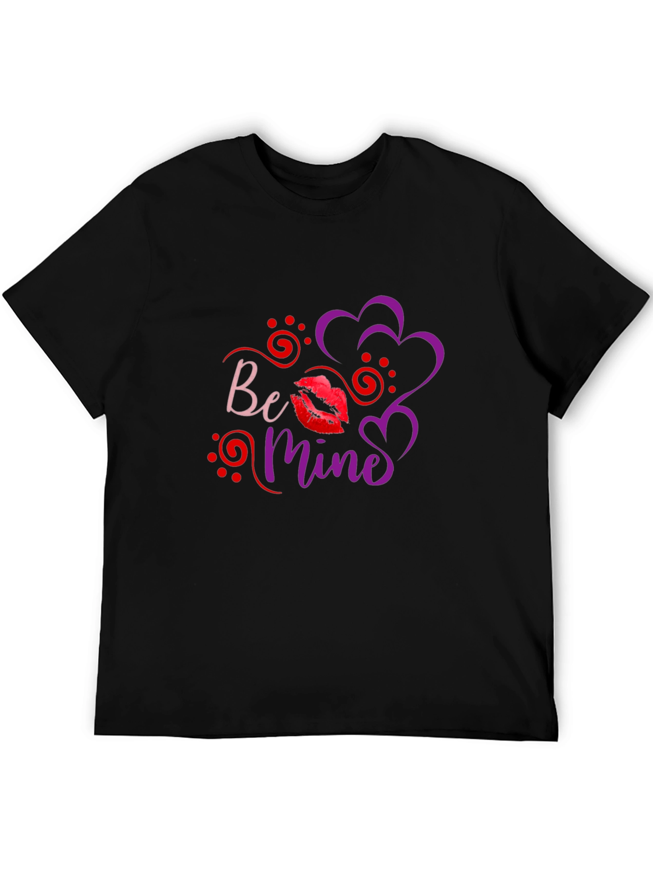 Be Mine Valentines Day Black T-Shirt