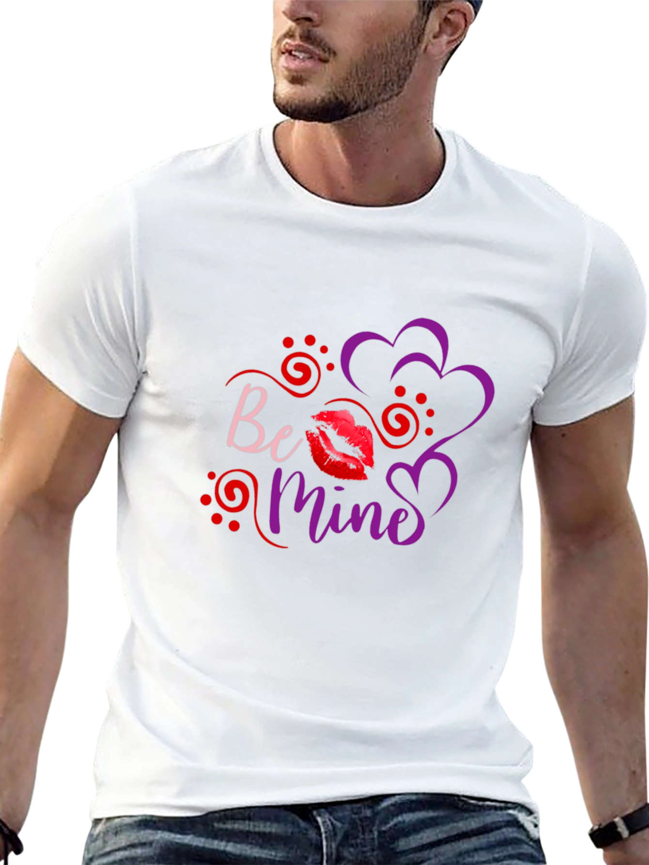 Be Mine Valentines Day Black T-Shirt