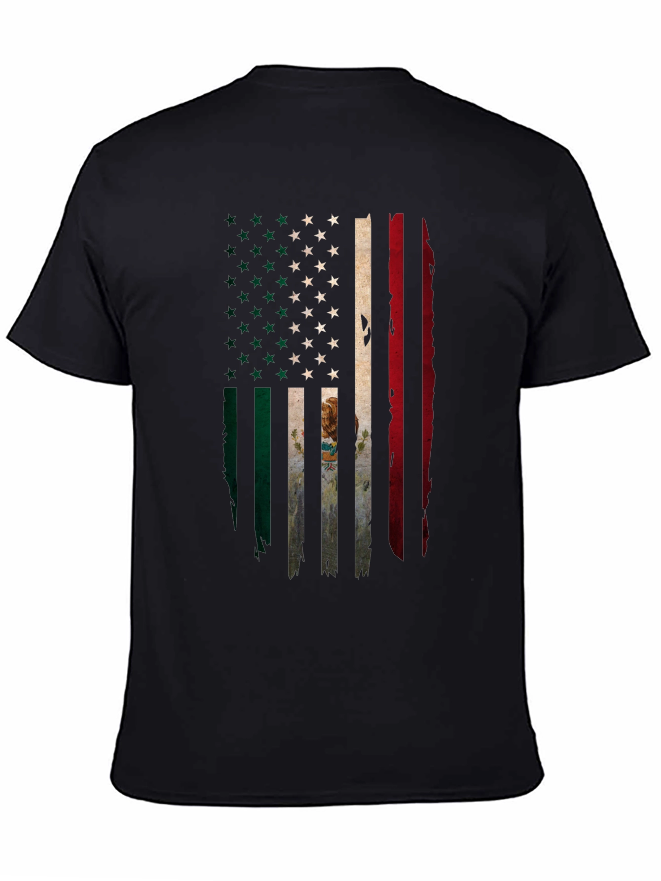 USA Mexico Flag Graphic T-Shirt