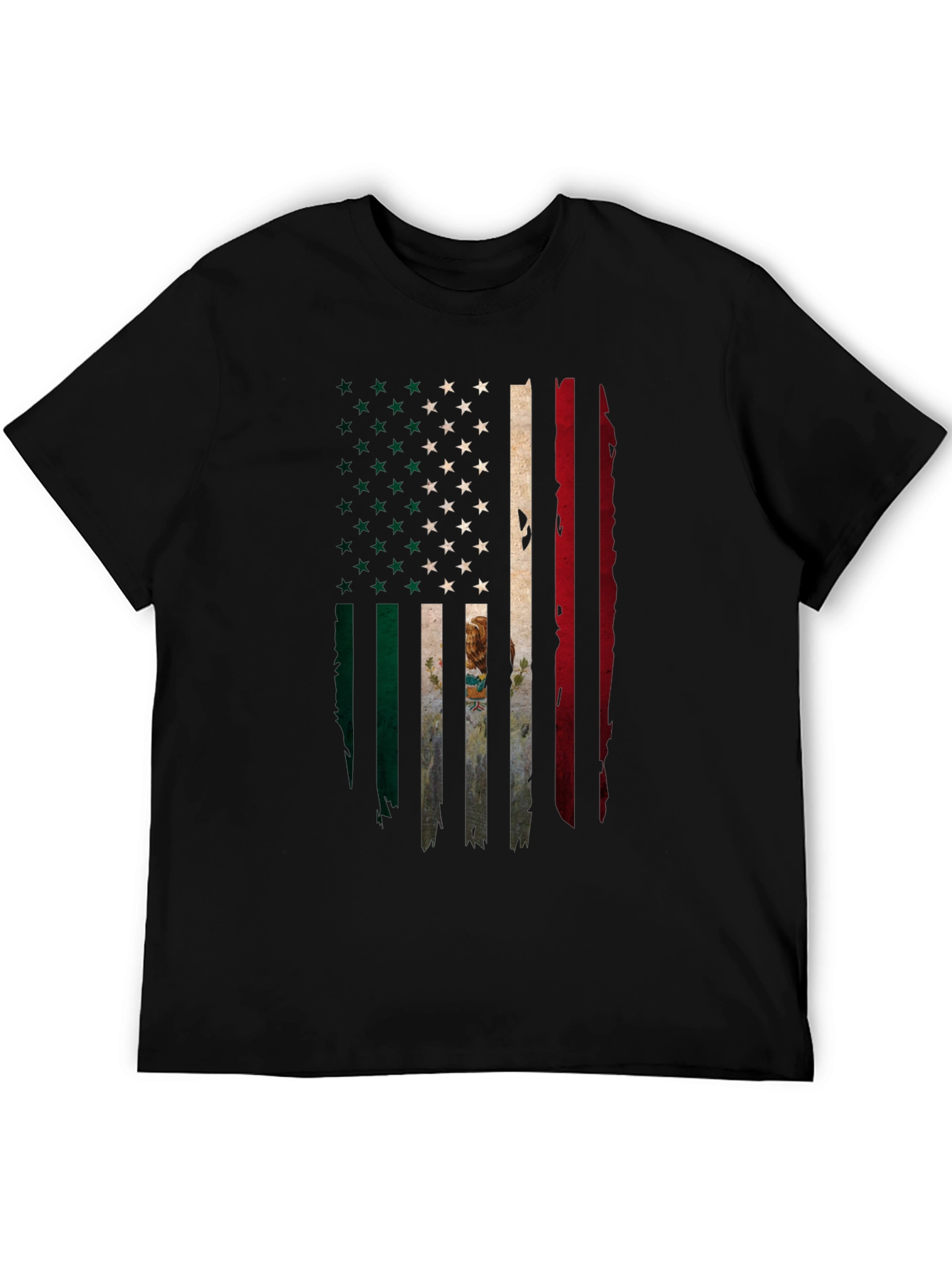USA Mexico Flag Graphic T-Shirt