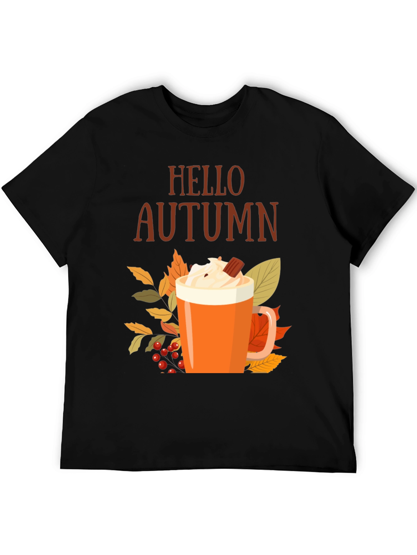 Hello Autumn T-Shirt - Fall Pumpkin Spice Tee