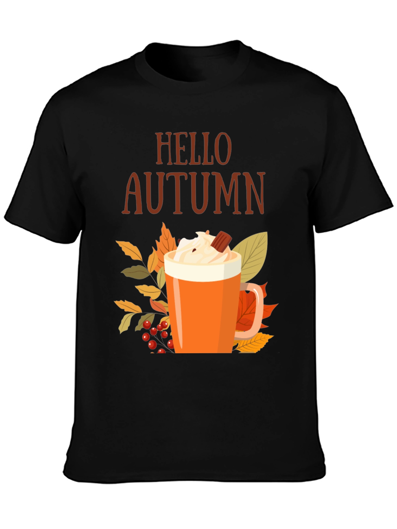 Hello Autumn T-Shirt - Fall Pumpkin Spice Tee
