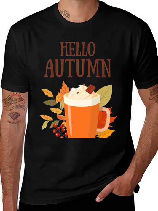Hello Autumn T-Shirt - Fall Pumpkin Spice Tee