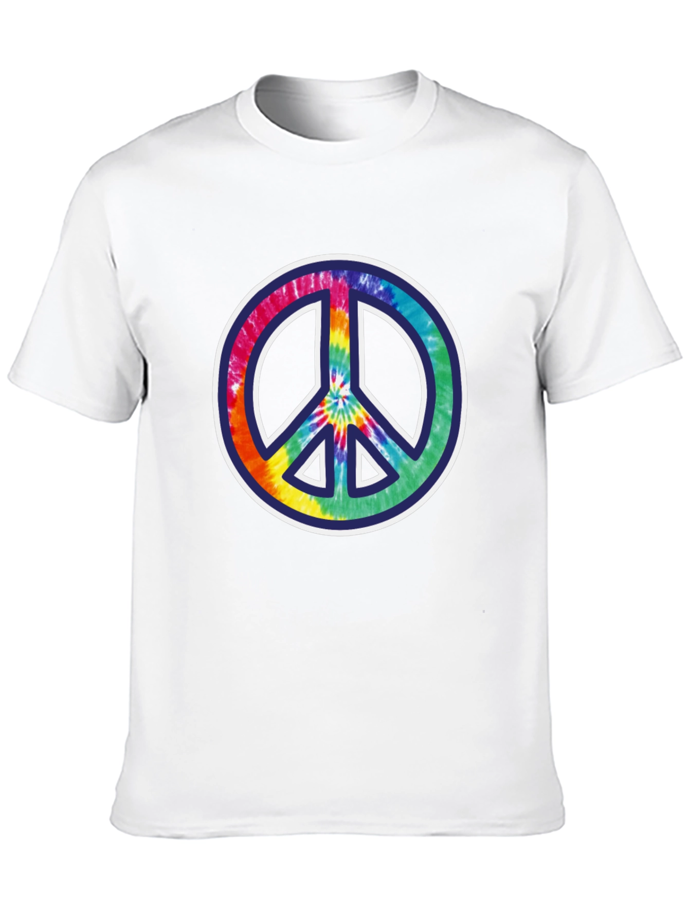 Tie-Dye Peace Sign Black T-Shirt