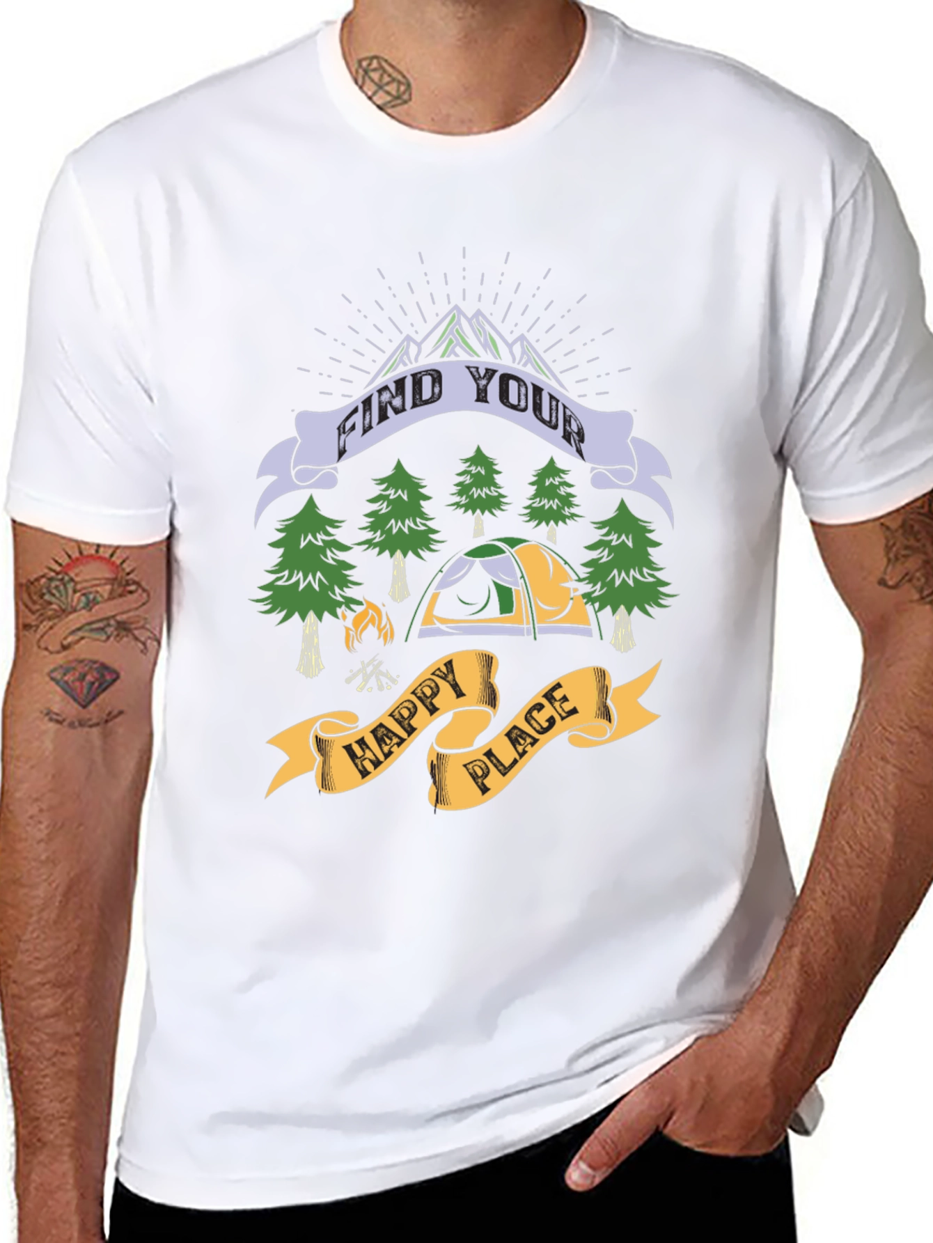 Find Your Happy Place Camping T-Shirt