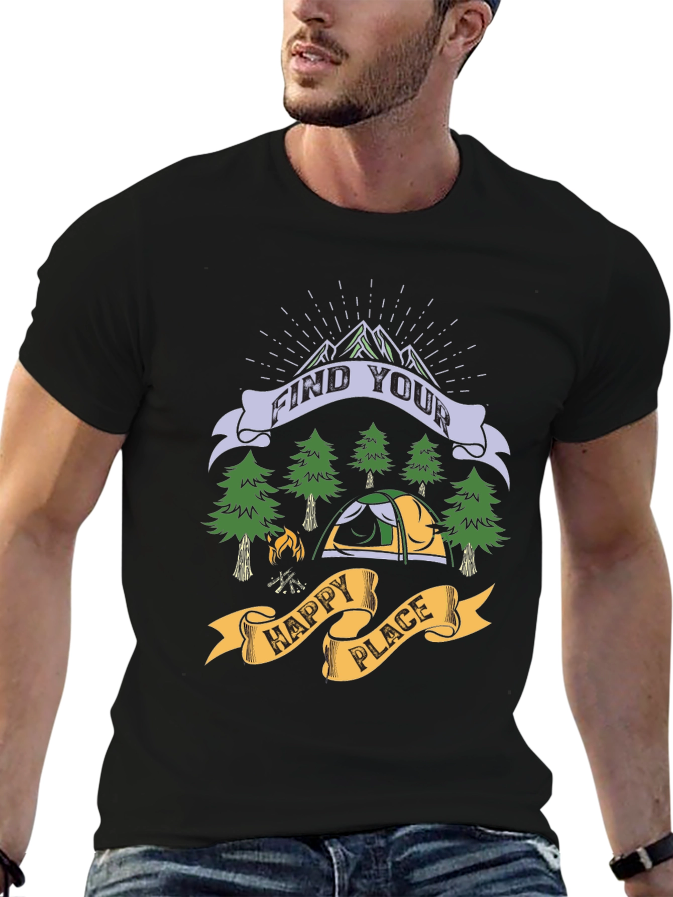 Find Your Happy Place Camping T-Shirt