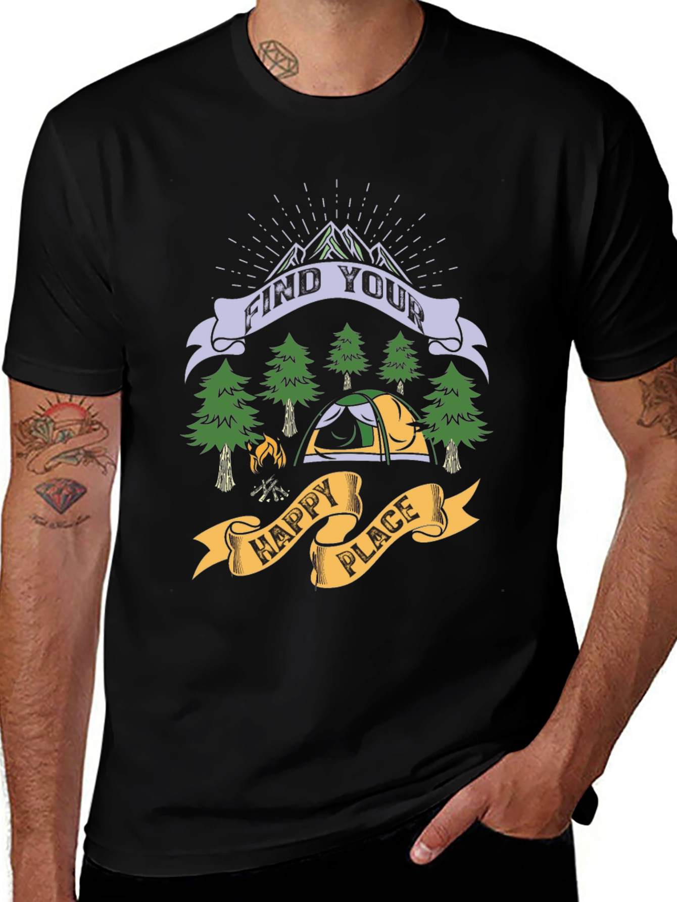 Find Your Happy Place Camping T-Shirt