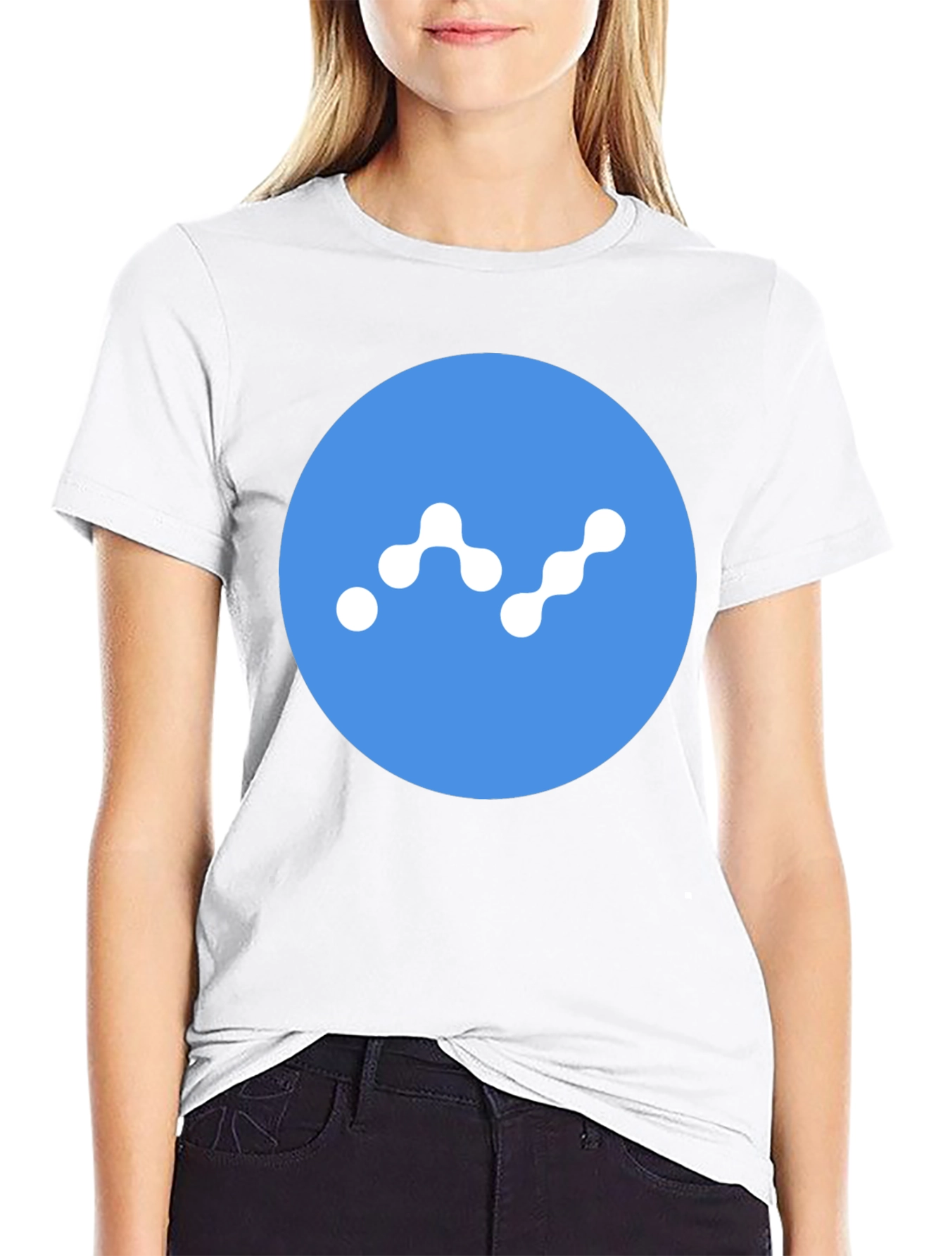 Modern Crypto T-Shirt - Cool Blue Logo Design
