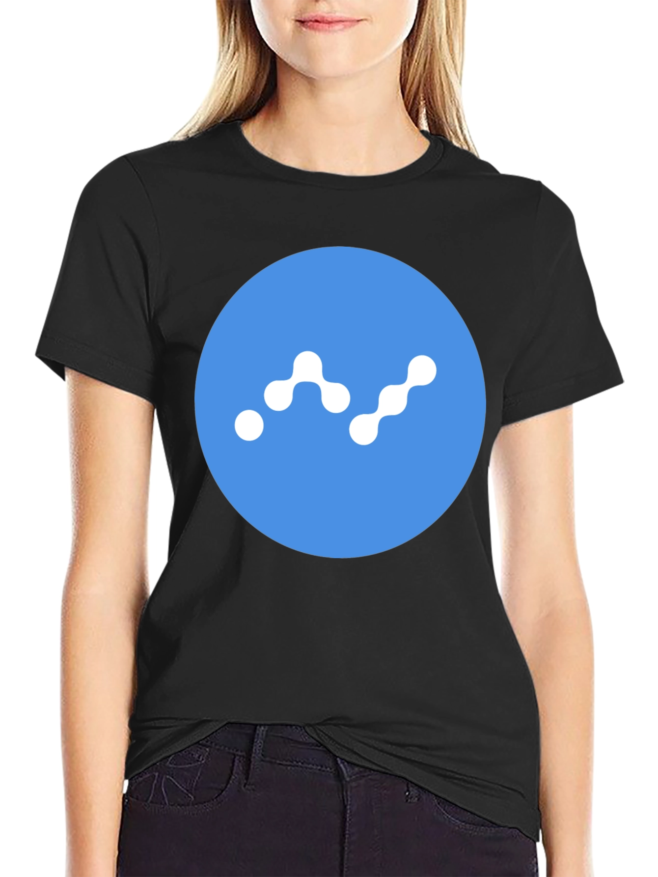 Modern Crypto T-Shirt - Cool Blue Logo Design