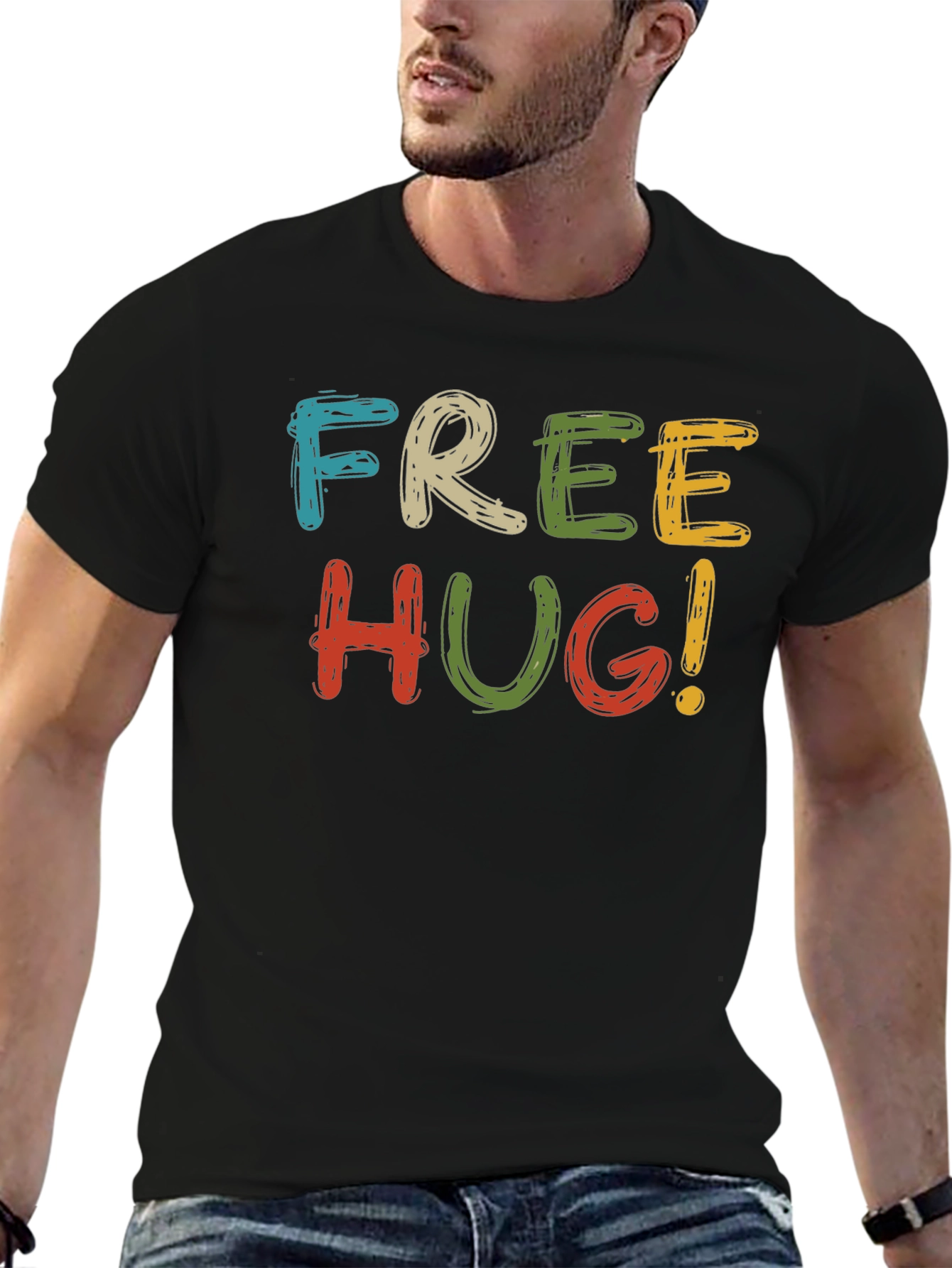 Free Hug! Graphic Tee - Black