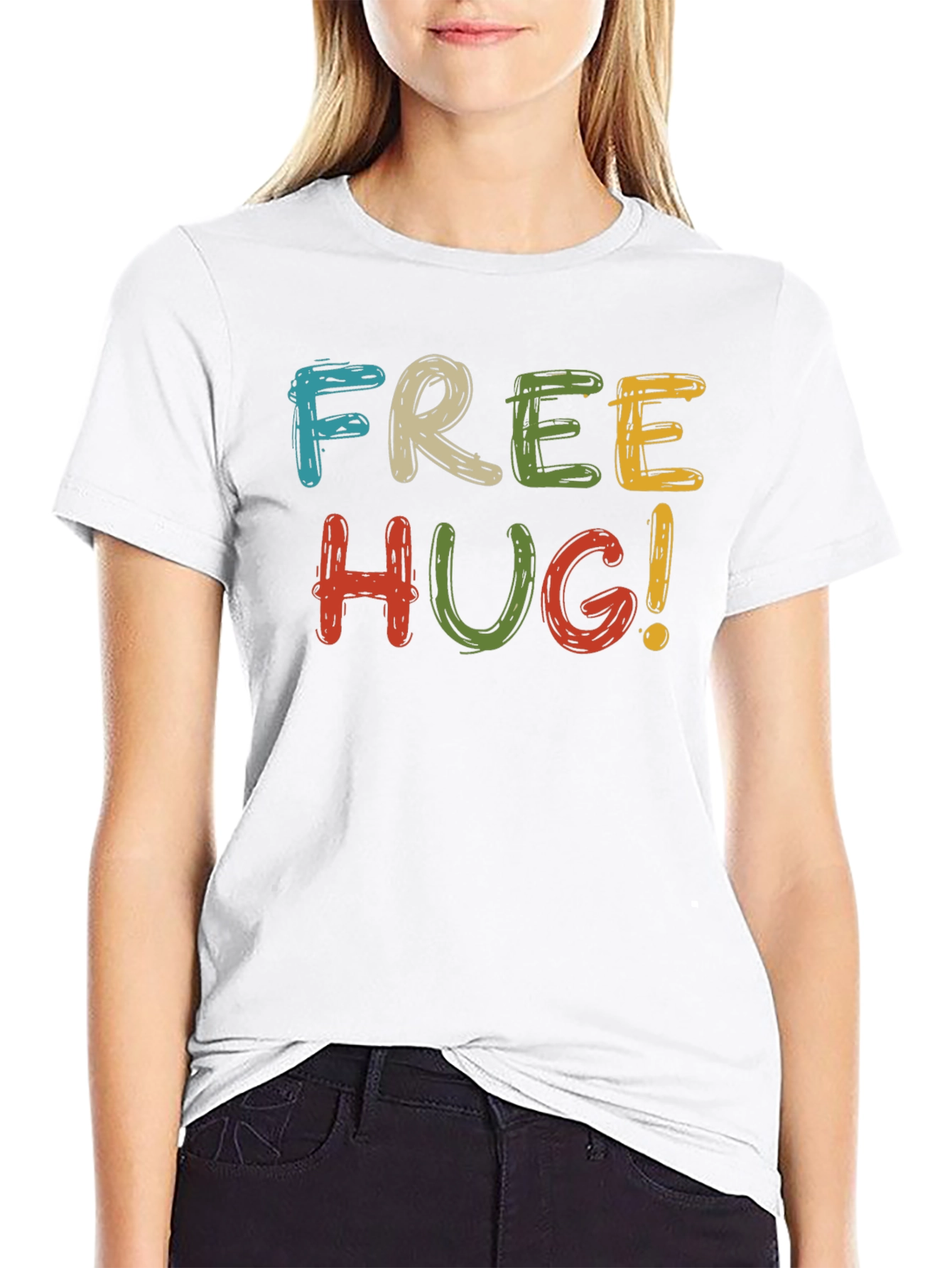 Free Hug! Graphic Tee - Black