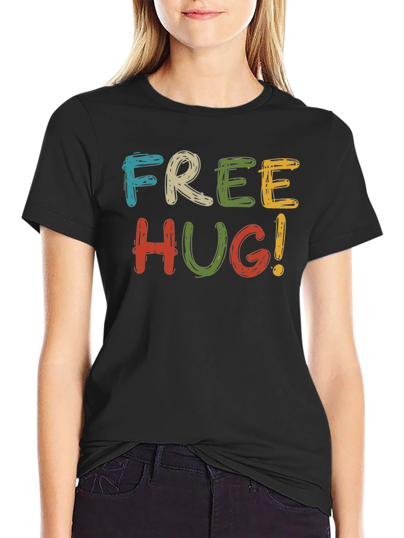Free Hug! Graphic Tee - Black
