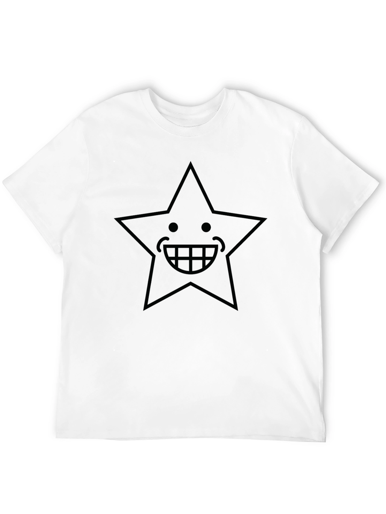 Star Face Graphic Black T-Shirt