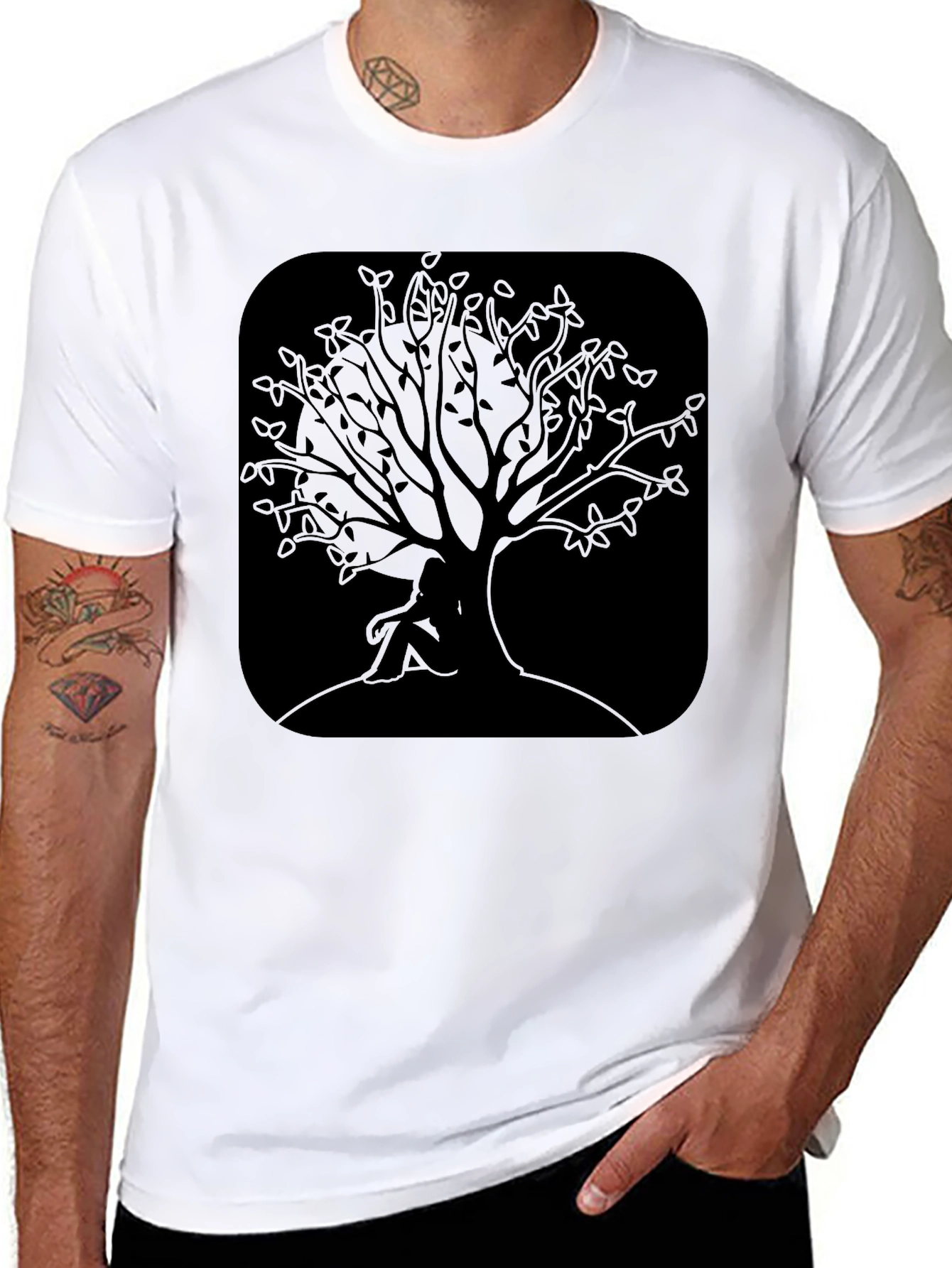 Nature Tree Silhouette Graphic T-Shirt