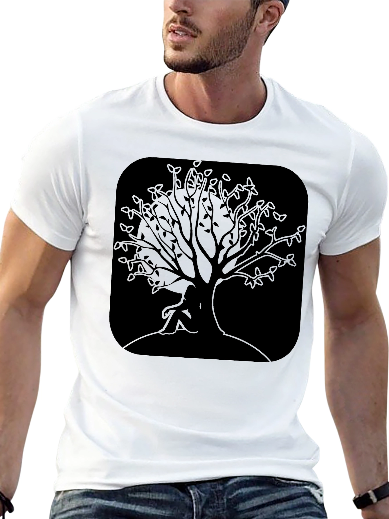 Nature Tree Silhouette Graphic T-Shirt