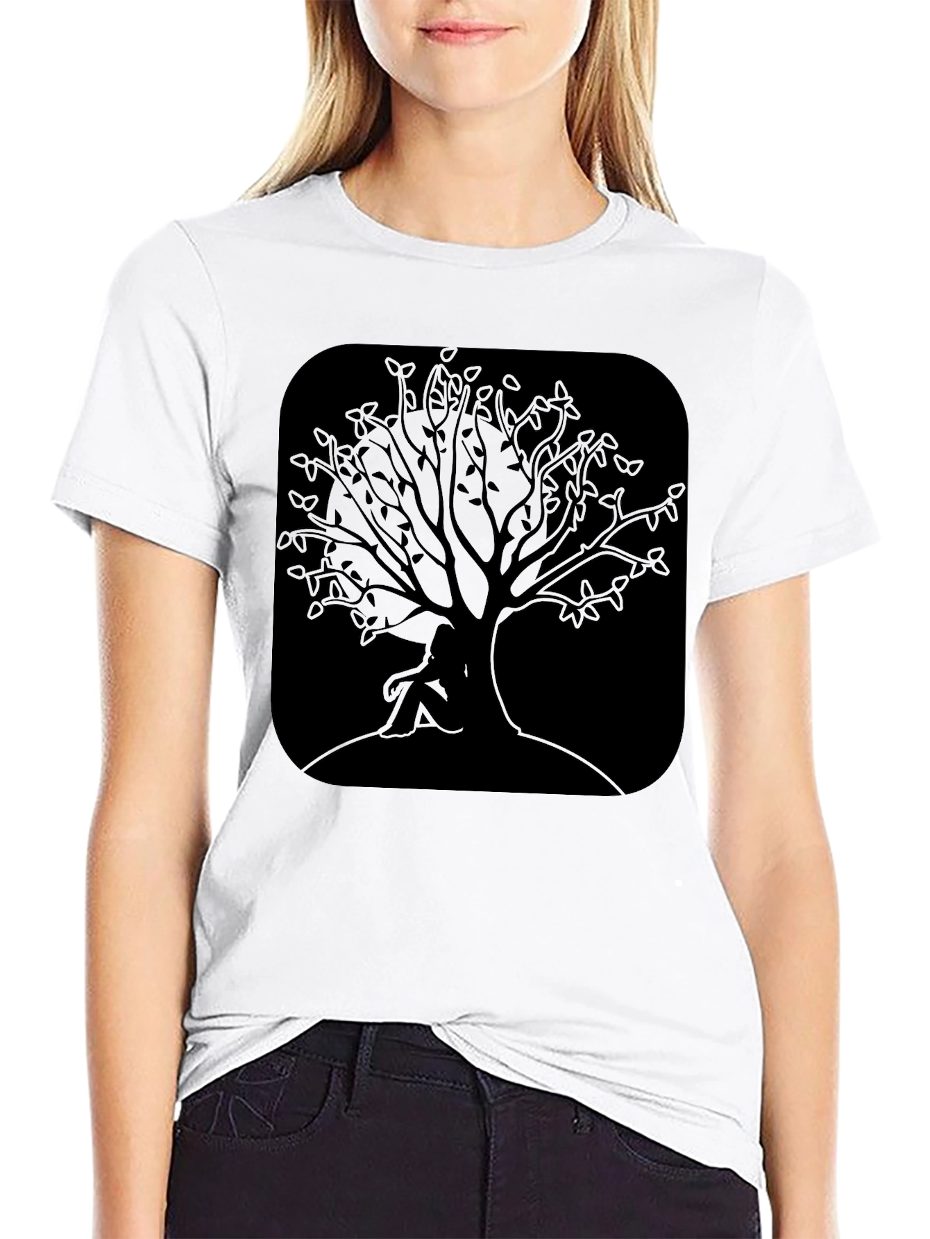 Nature Tree Silhouette Graphic T-Shirt