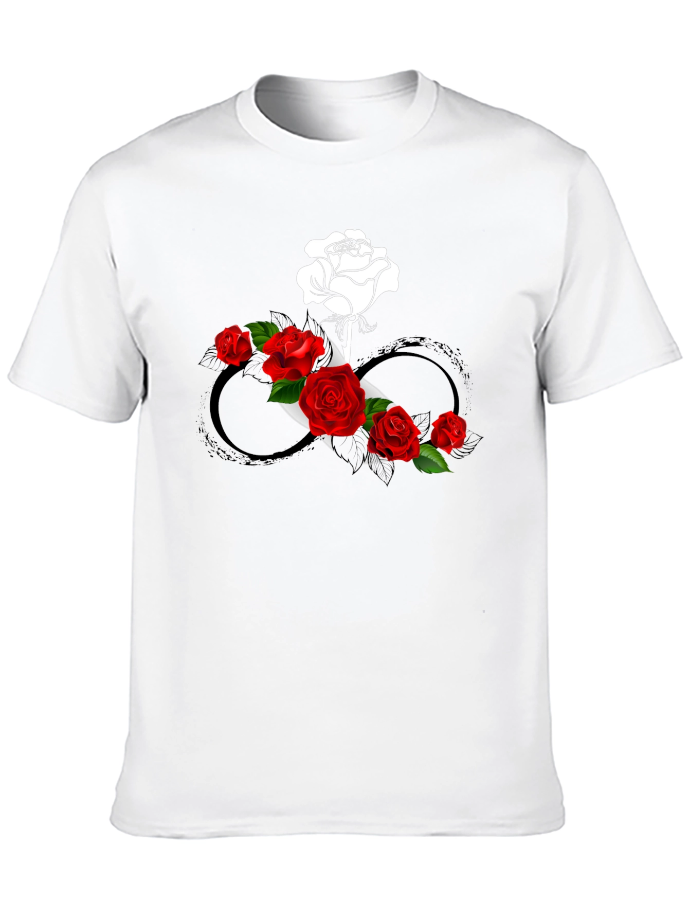 Rose Infinity Graphic Tee - Stylish & Unique Design