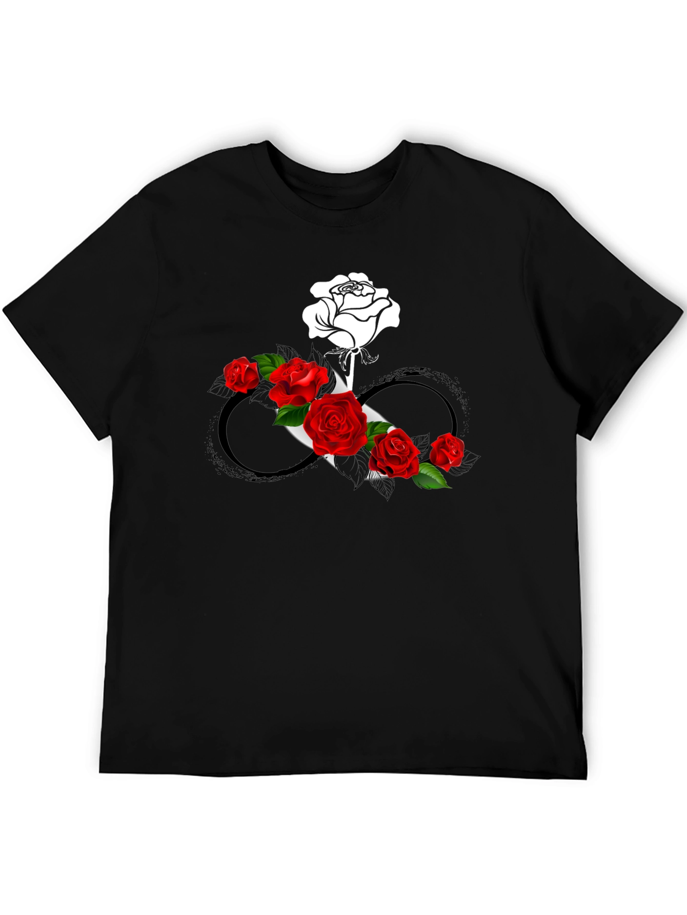 Rose Infinity Graphic Tee - Stylish & Unique Design