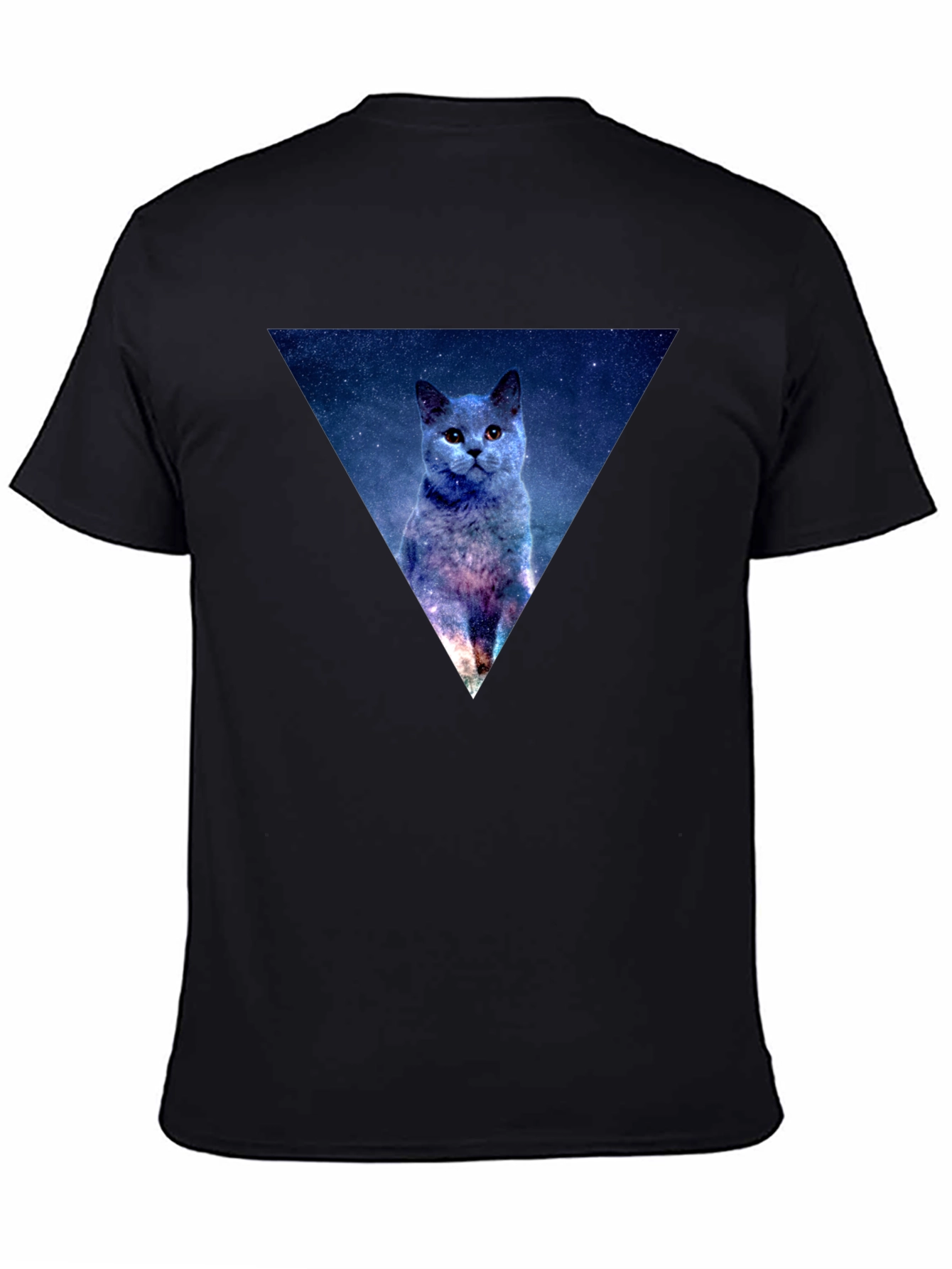 Cosmic Cat Triangle Graphic T-Shirt