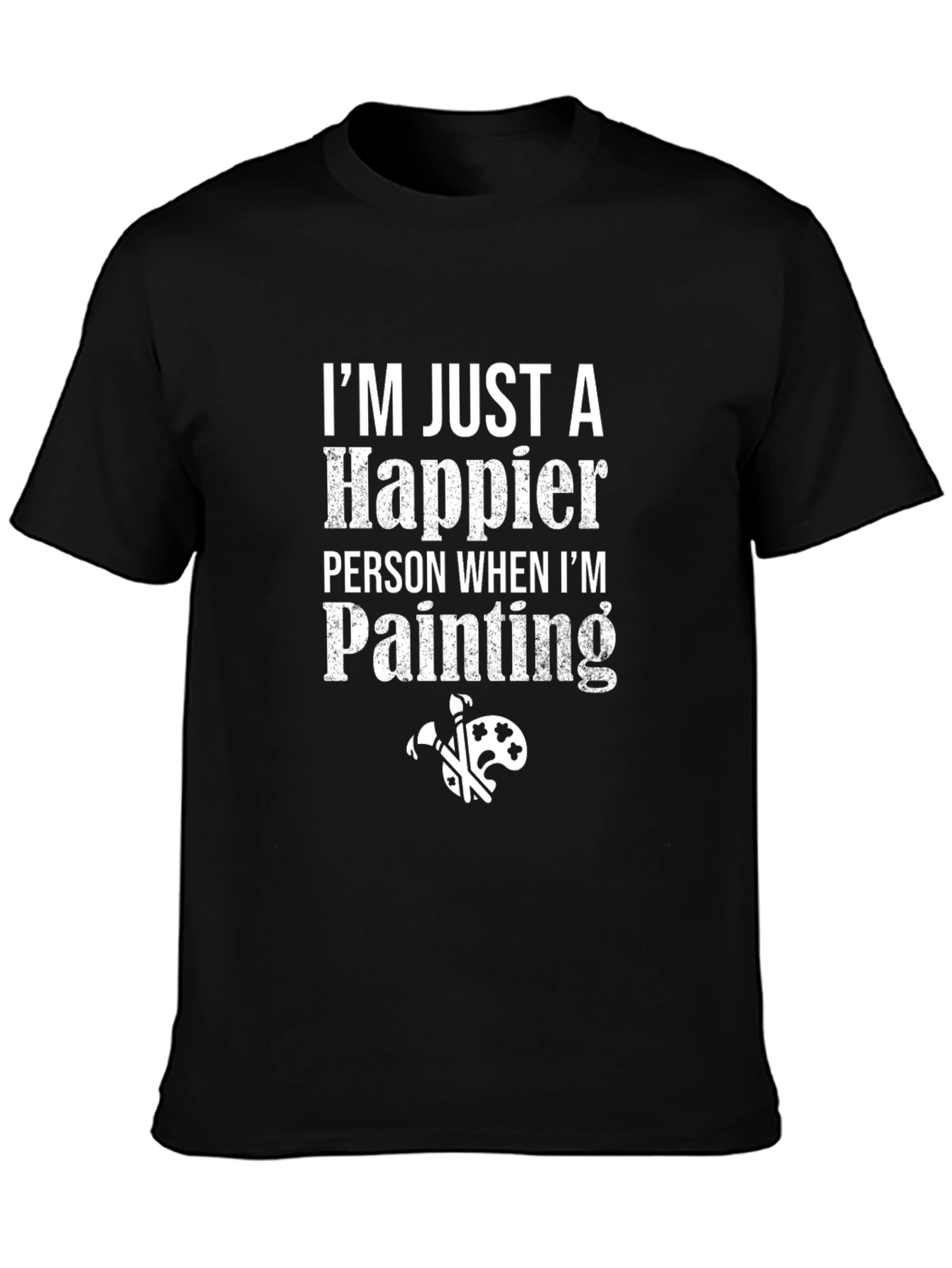 Happier Painting T-Shirt Artistic Tee