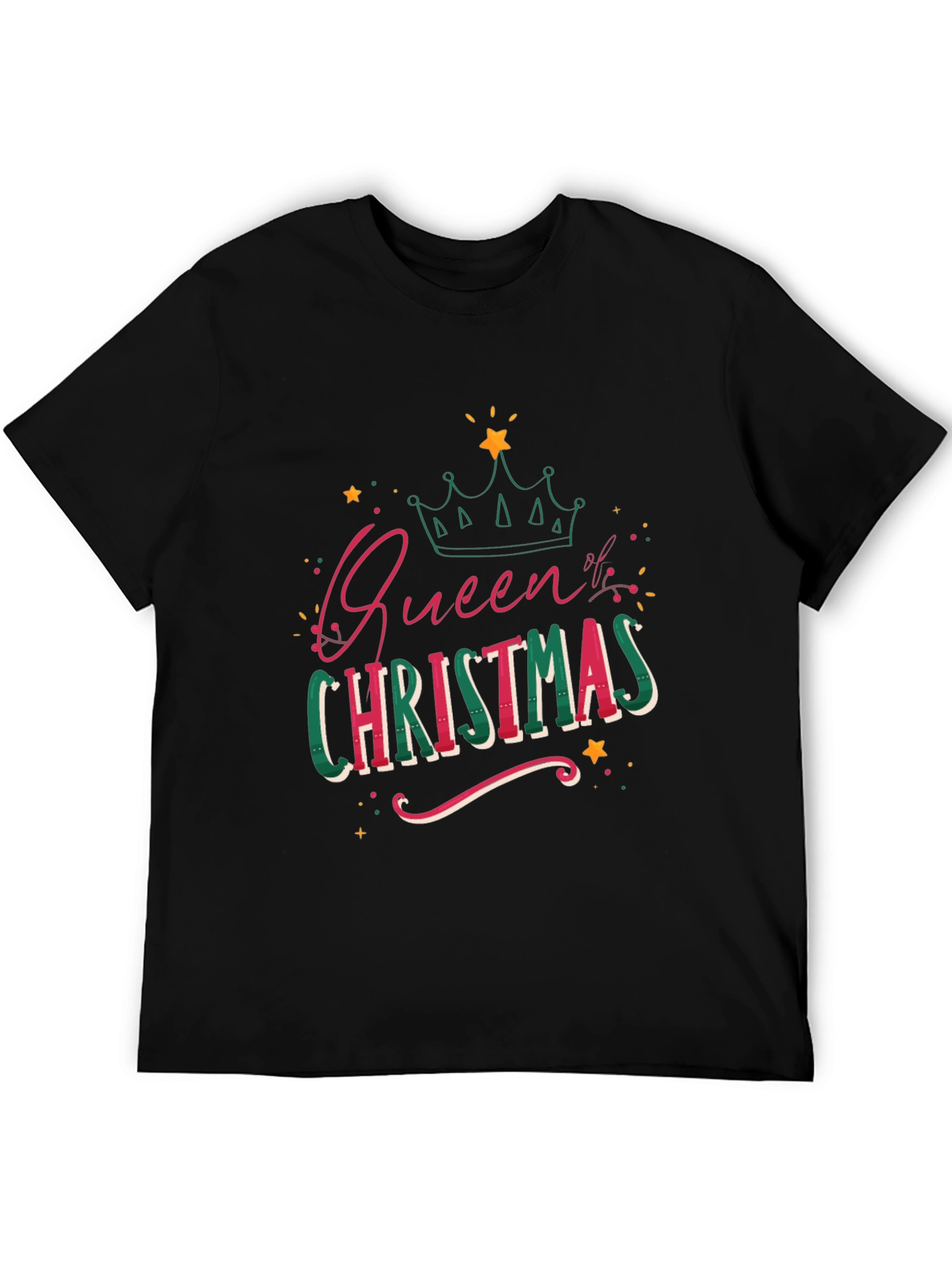 Queen of Christmas Graphic Tee - Holiday Festive T-Shirt