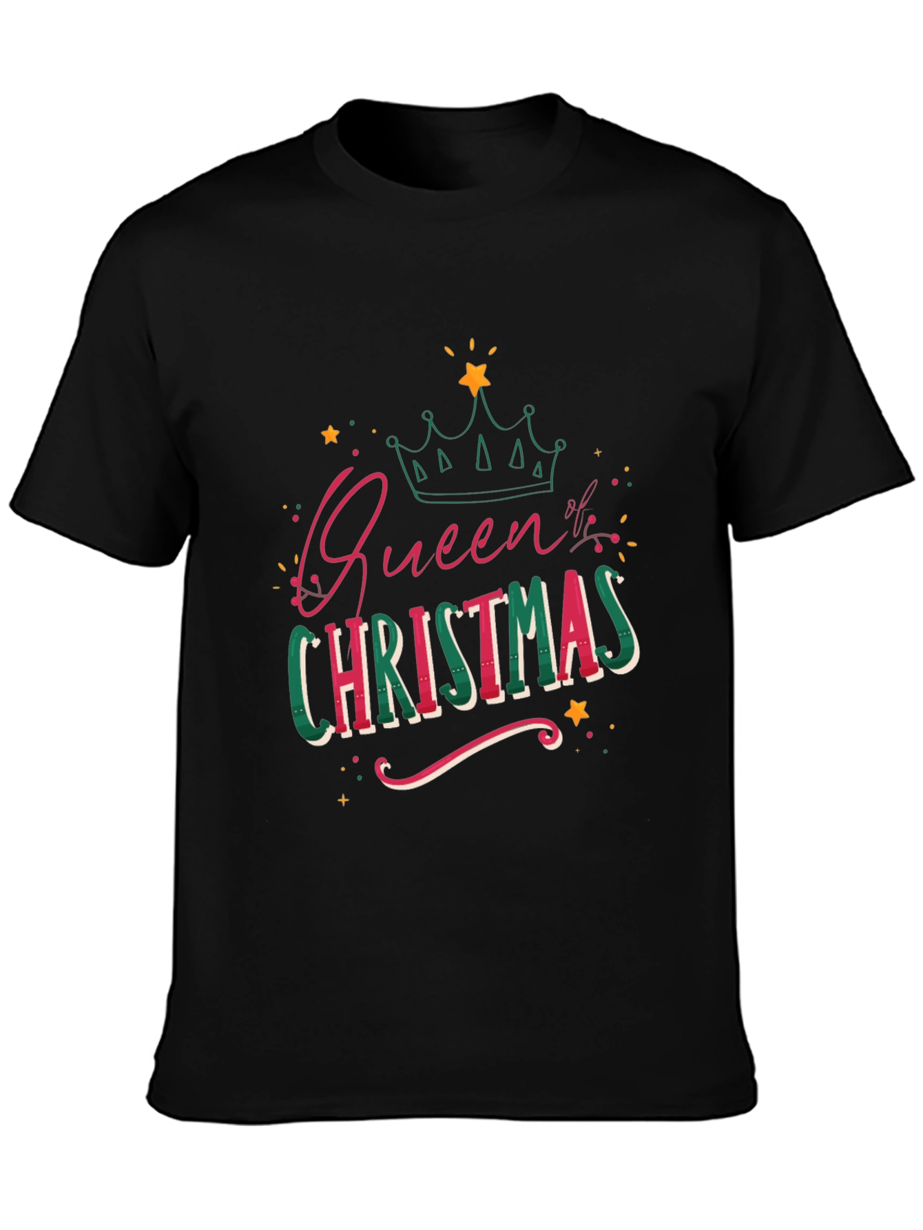 Queen of Christmas Graphic Tee - Holiday Festive T-Shirt