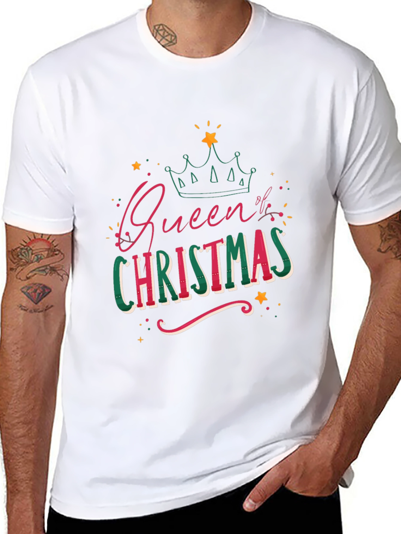 Queen of Christmas Graphic Tee - Holiday Festive T-Shirt