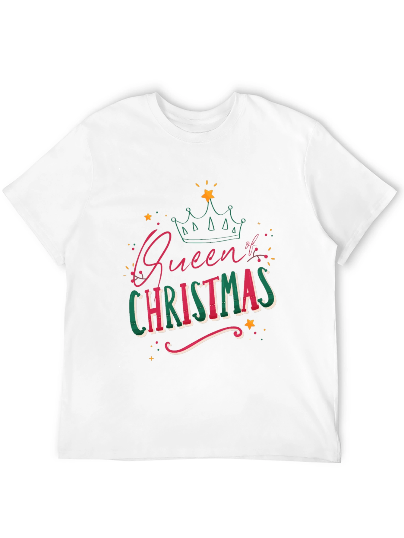 Queen of Christmas Graphic Tee - Holiday Festive T-Shirt