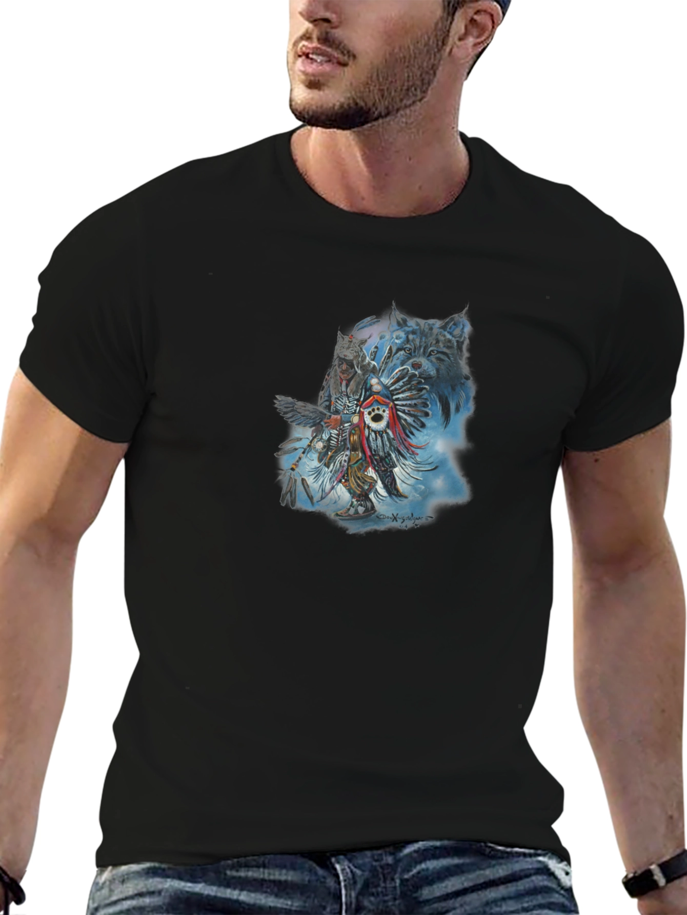 Native American Spirit Black T-Shirt