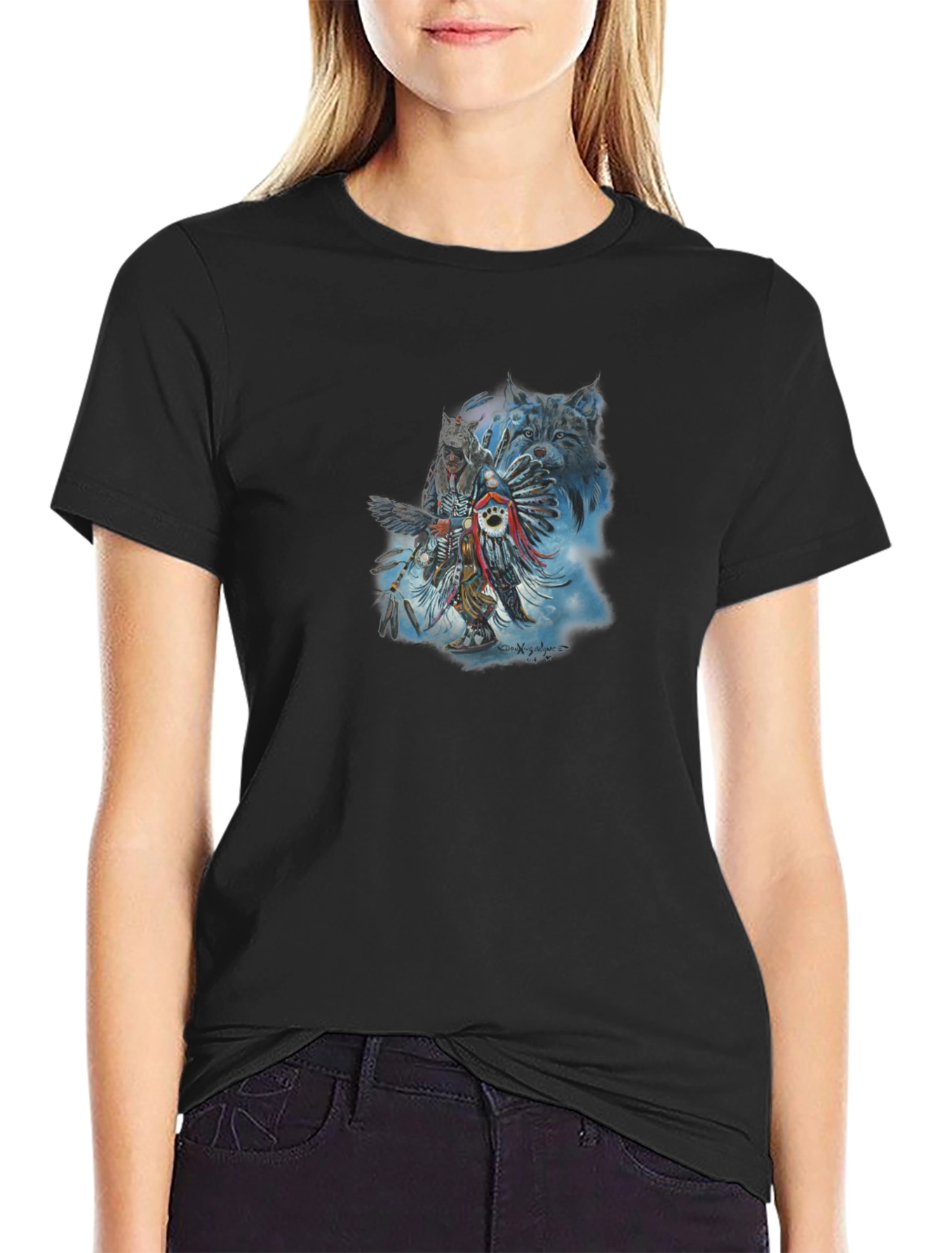 Native American Spirit Black T-Shirt