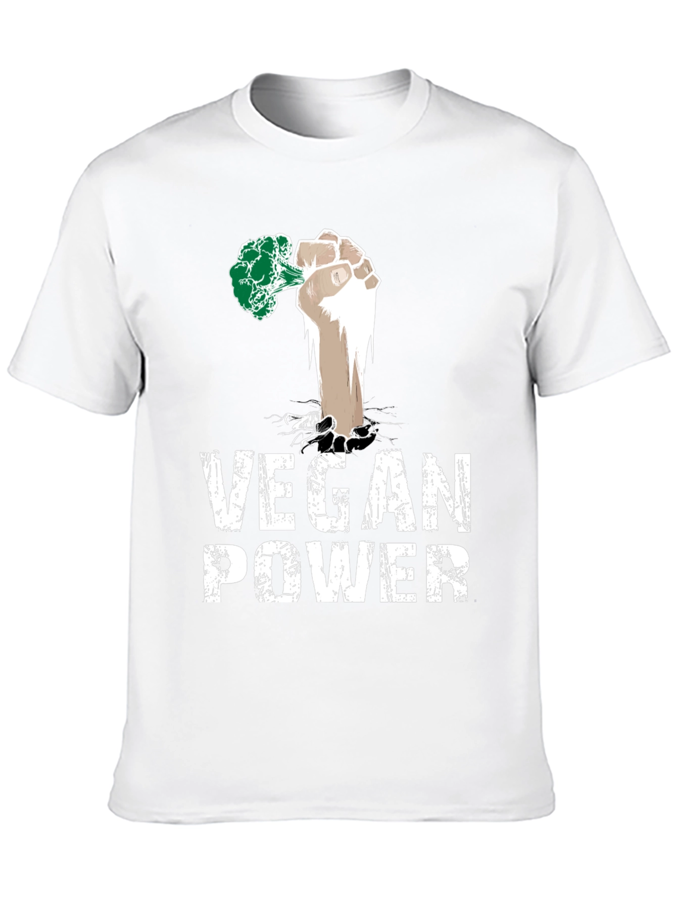 Vegan Power T-Shirt - Broccoli Fist Tee