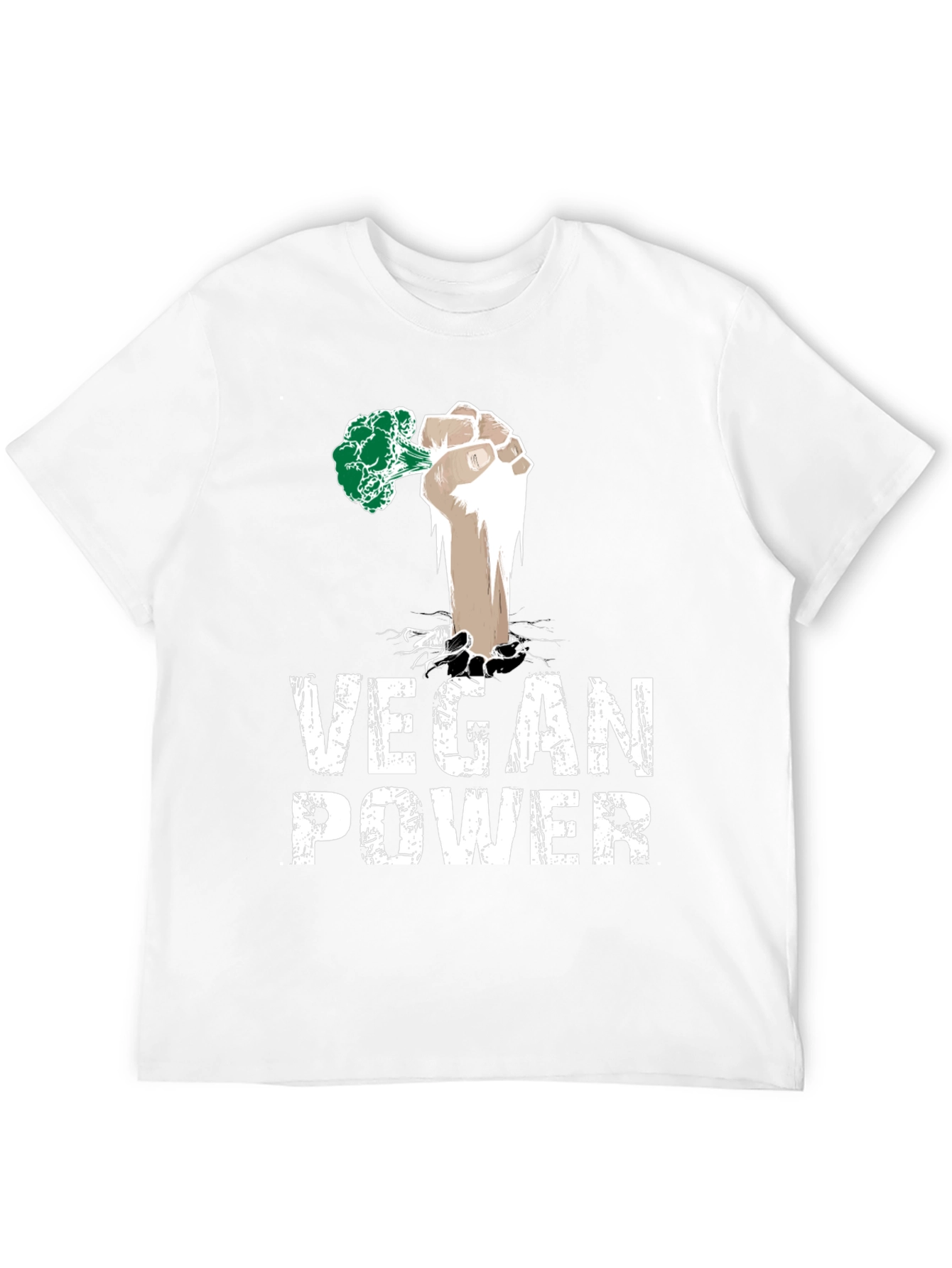 Vegan Power T-Shirt - Broccoli Fist Tee
