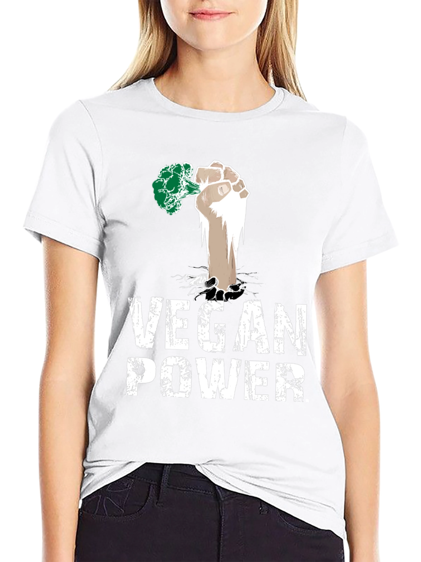 Vegan Power T-Shirt - Broccoli Fist Tee
