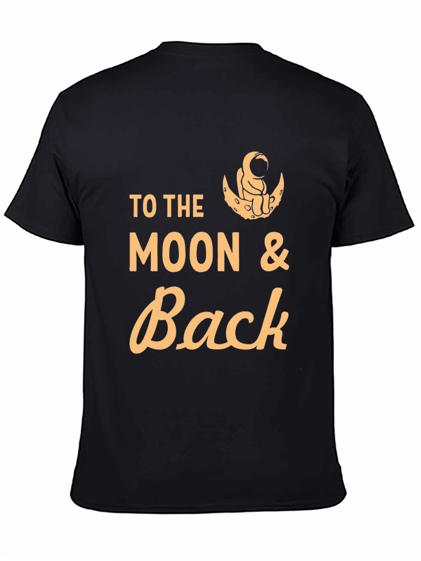 To the Moon & Back Black Graphic Tee