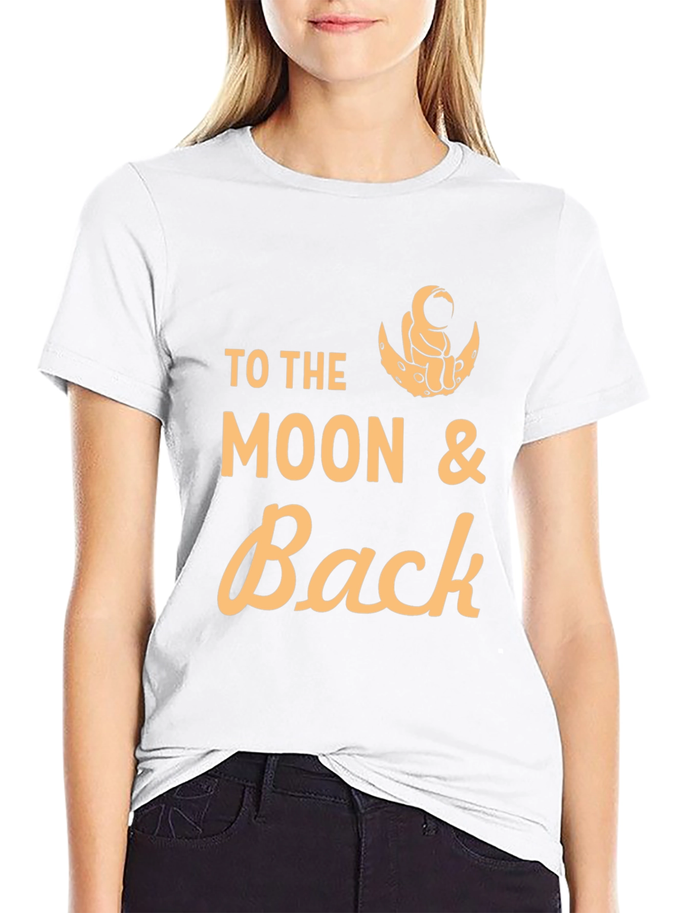 To the Moon & Back Black Graphic Tee