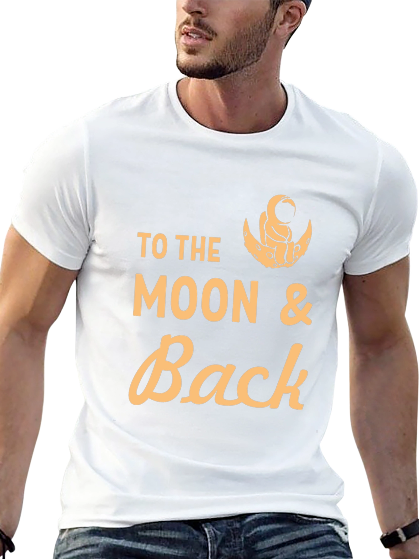 To the Moon & Back Black Graphic Tee