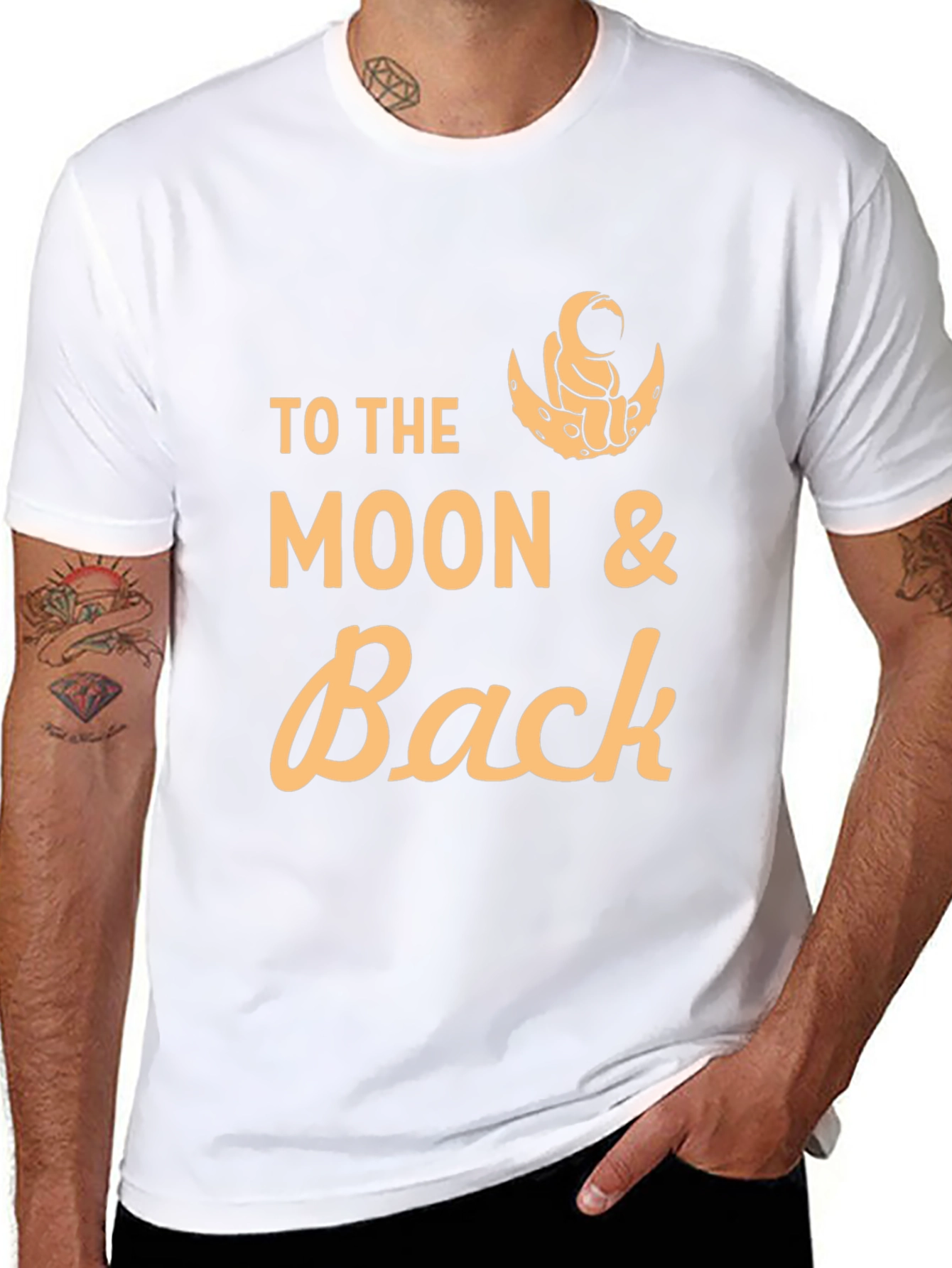 To the Moon & Back Black Graphic Tee