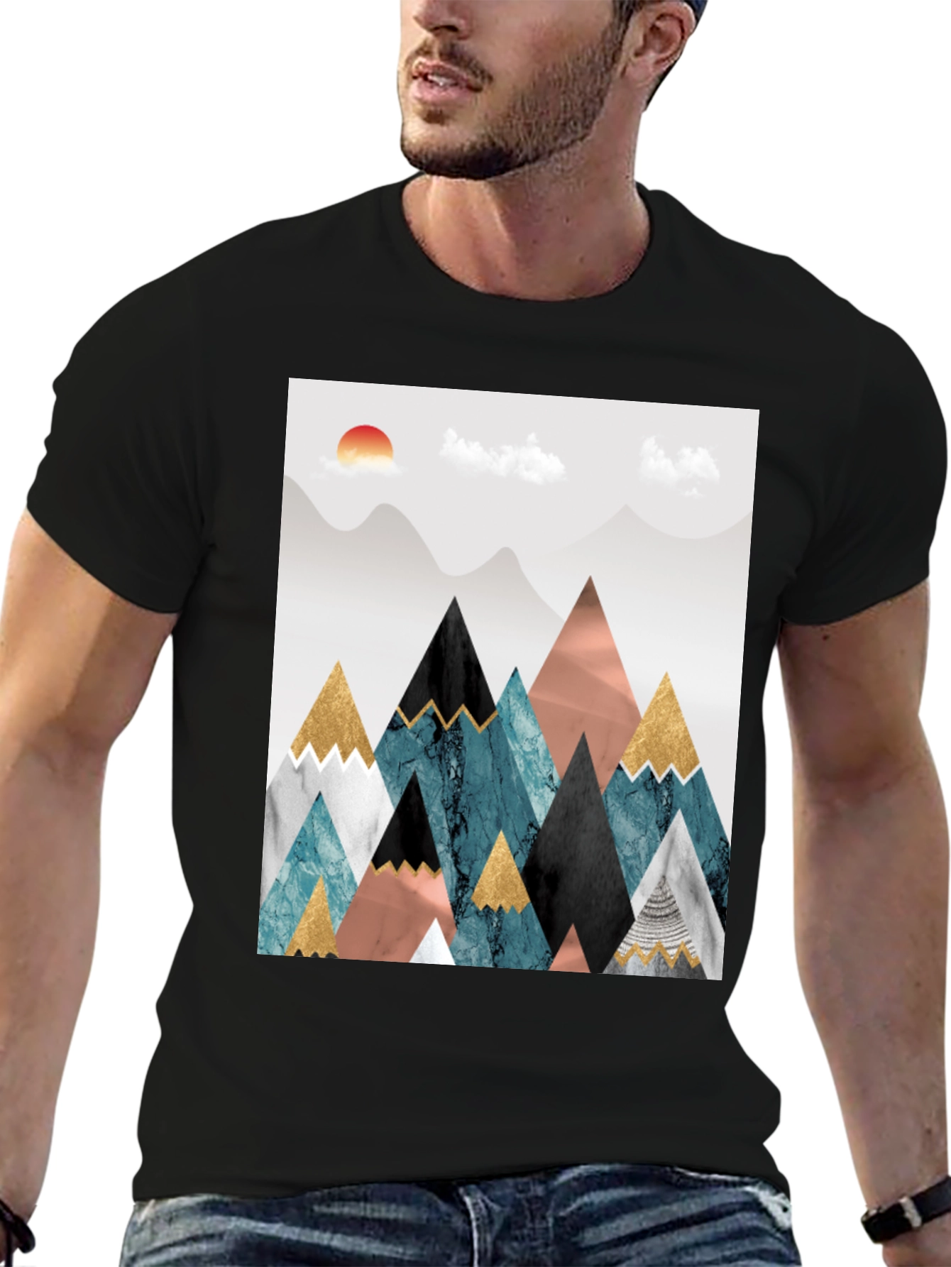 Abstract Mountain Graphic Tee