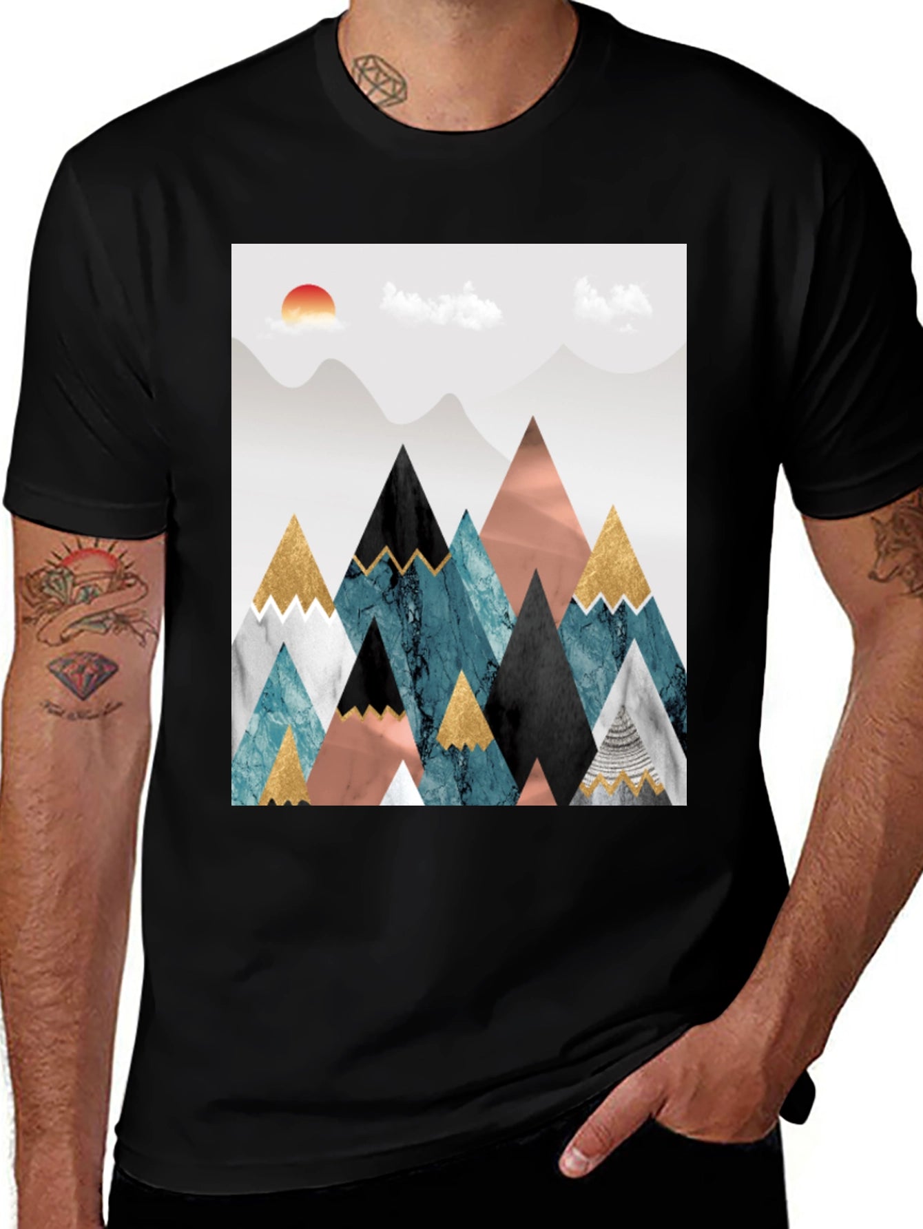 Abstract Mountain Graphic Tee