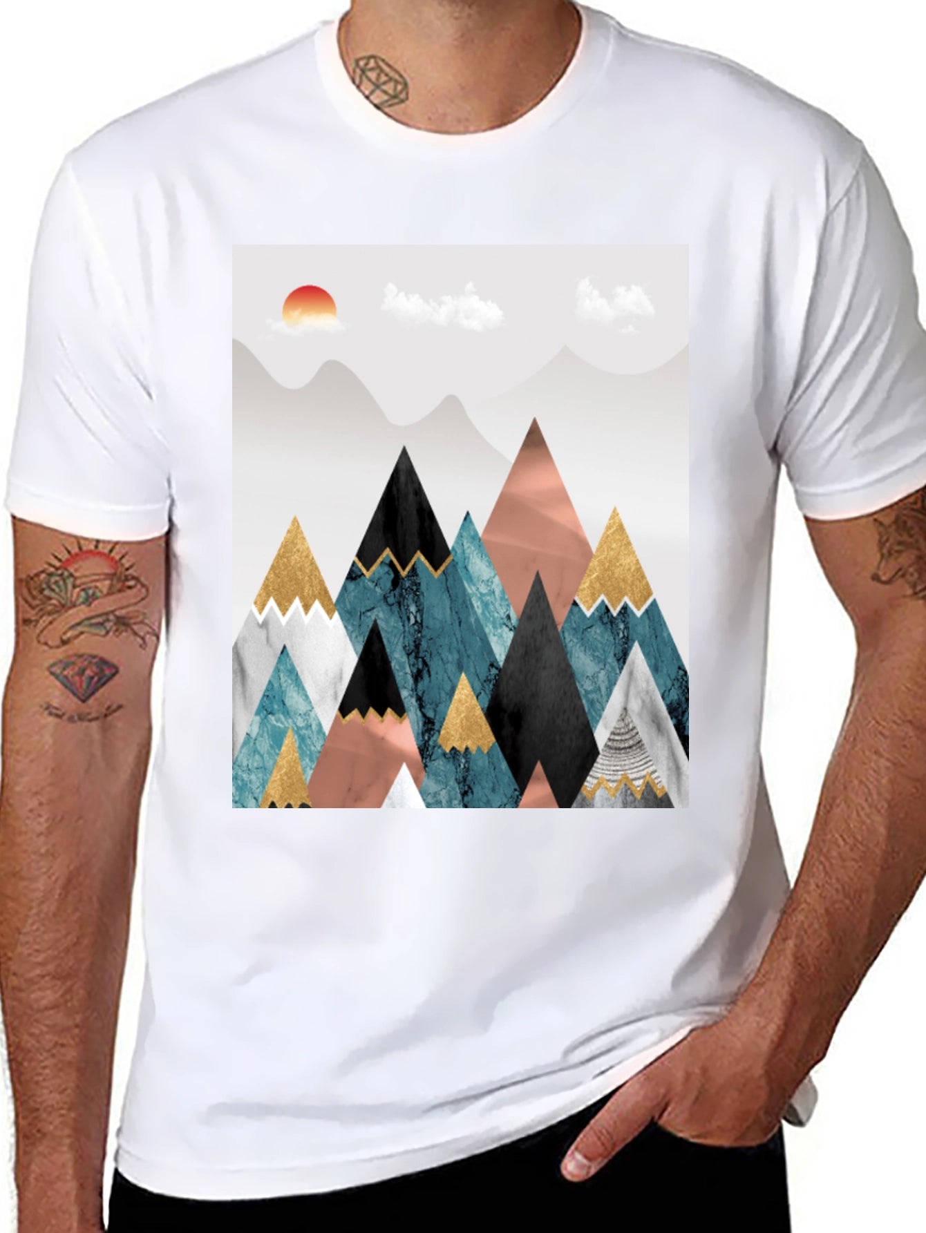 Abstract Mountain Graphic Tee