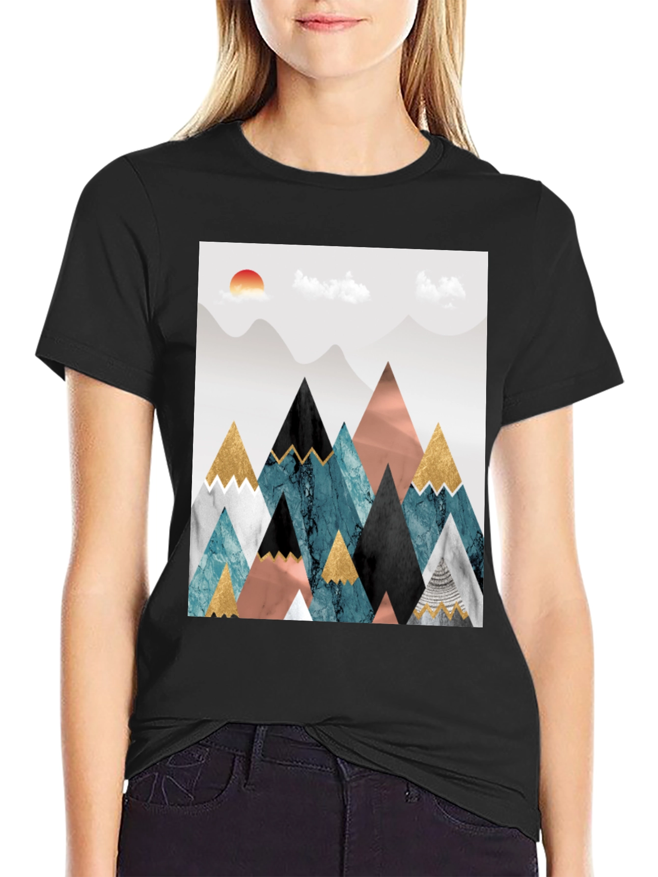 Abstract Mountain Graphic Tee