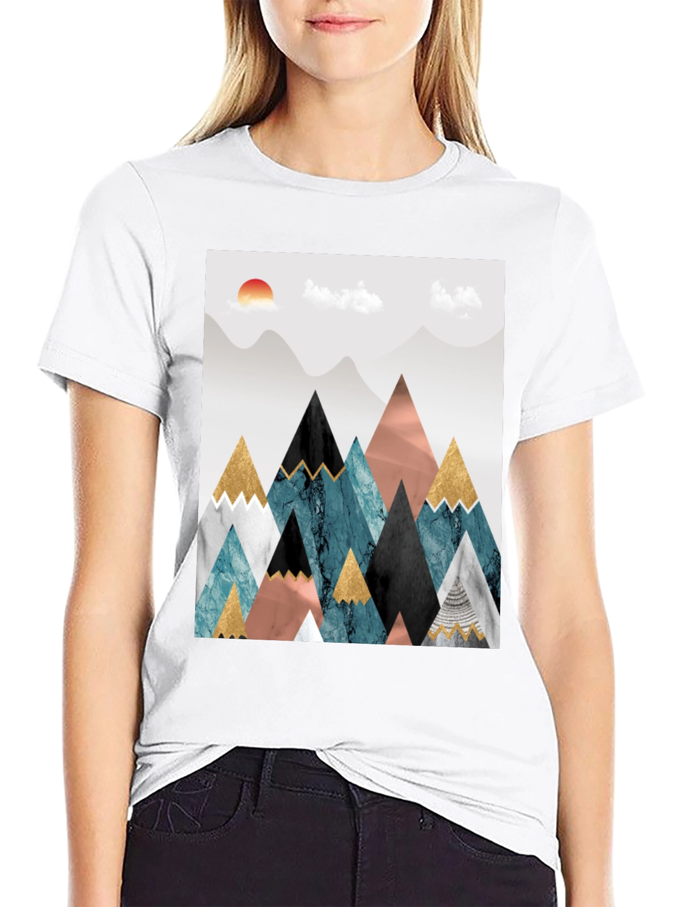 Abstract Mountain Graphic Tee