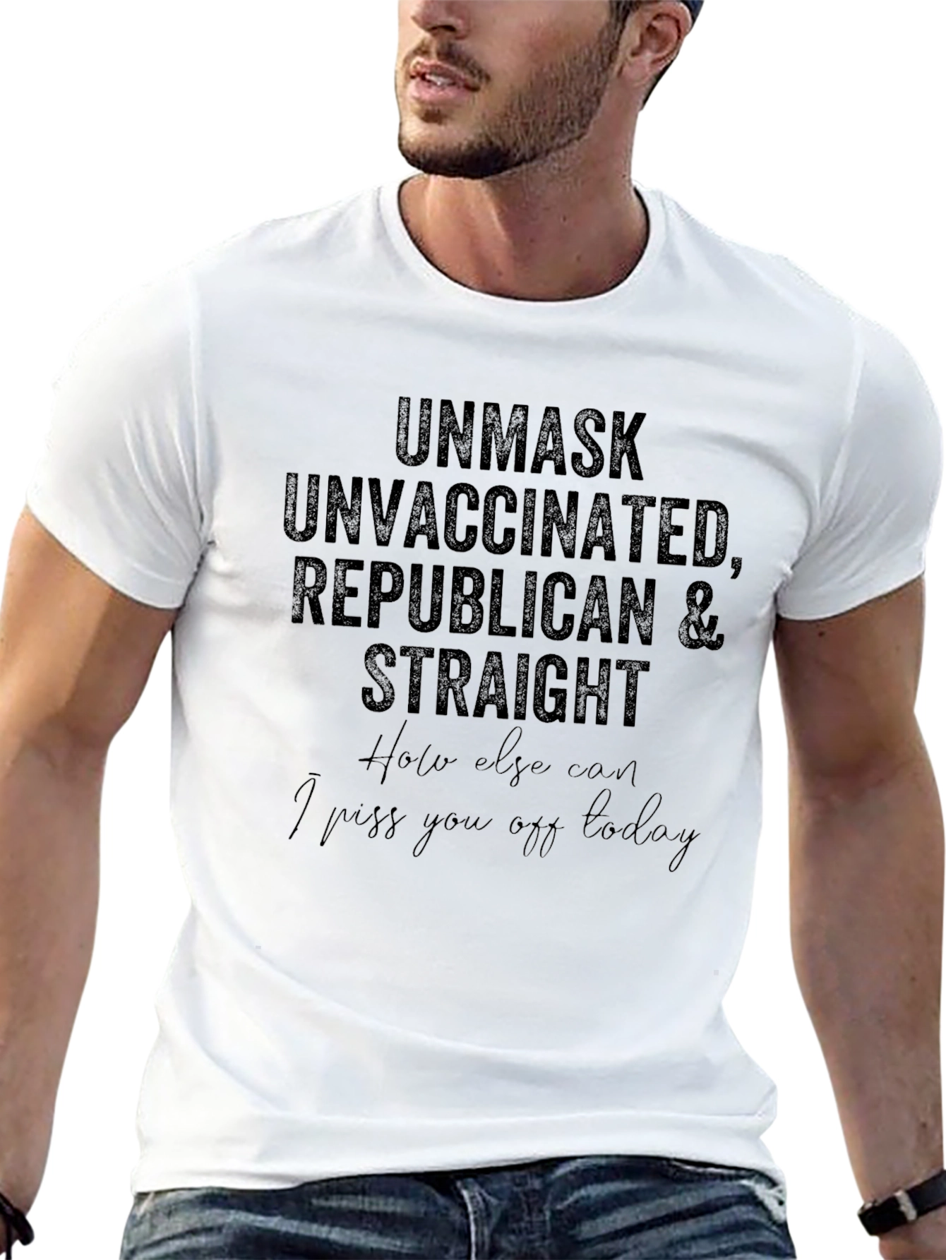 Unmask Unvaccinated Tee - Provocative Statement Shirt